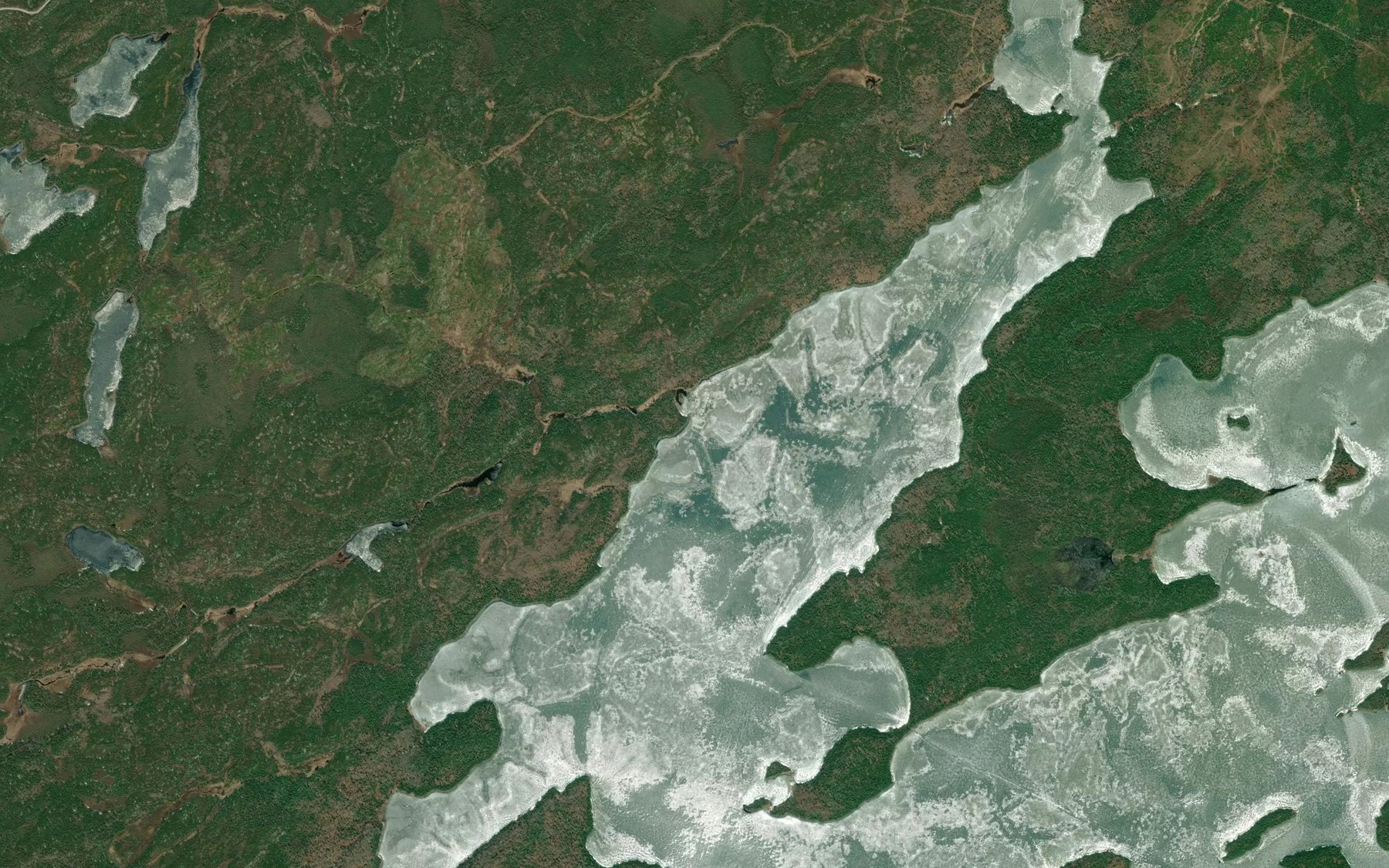 Satellite map of the Slate Bay