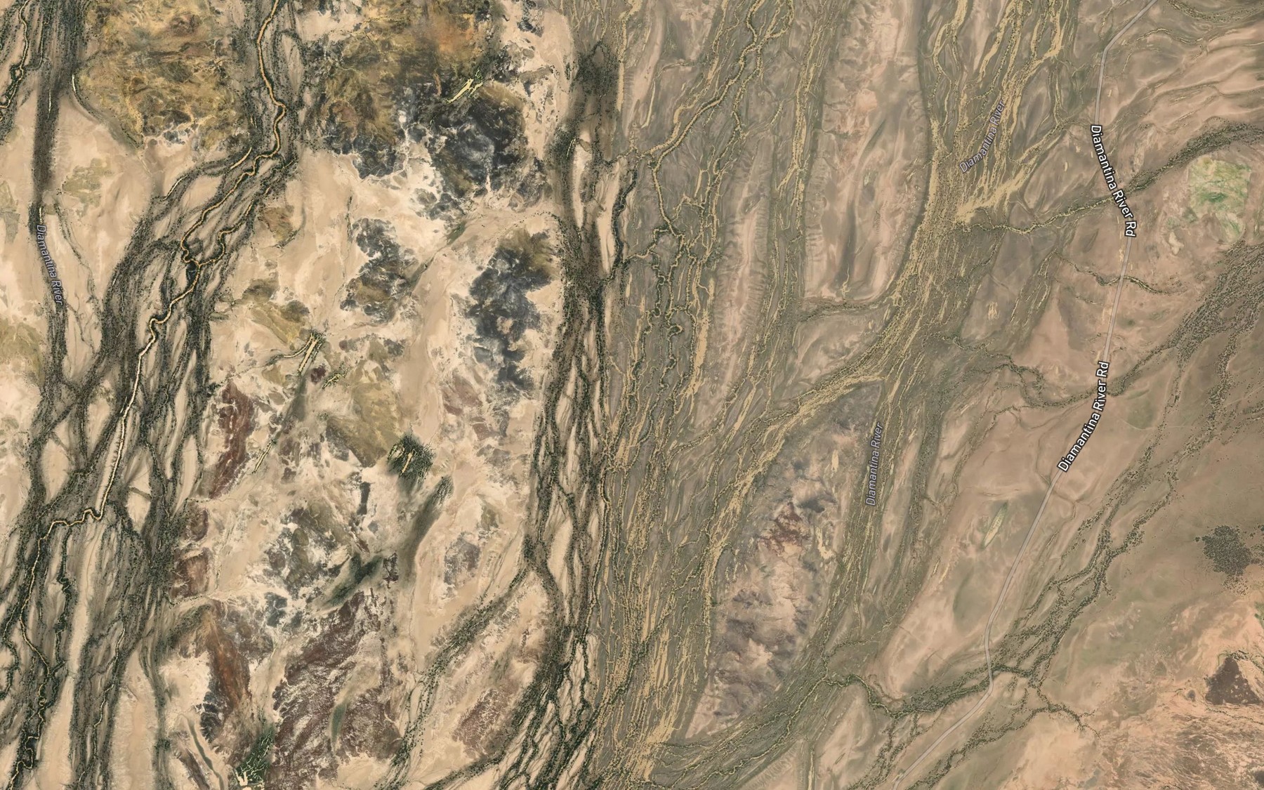 Satellite map of the McBride Creek