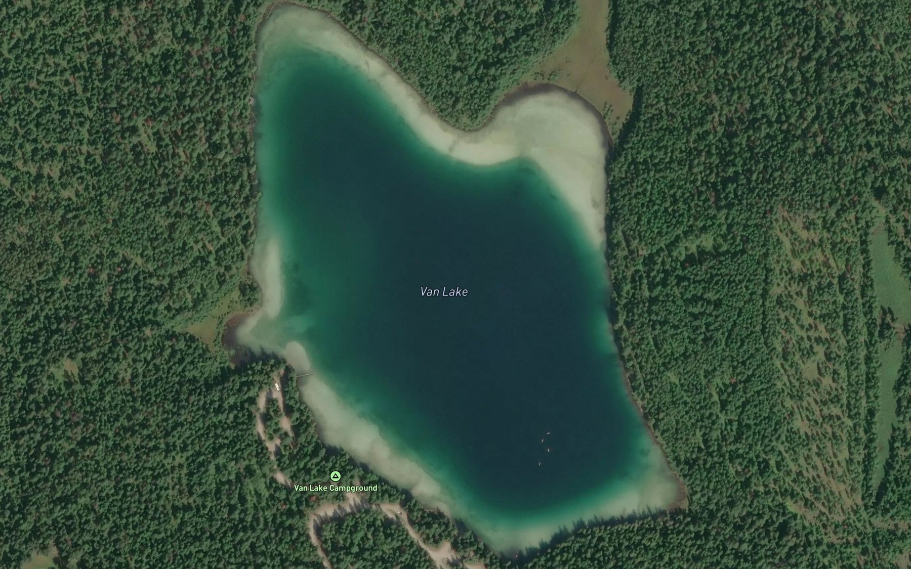 Satellite map of the Van Lake