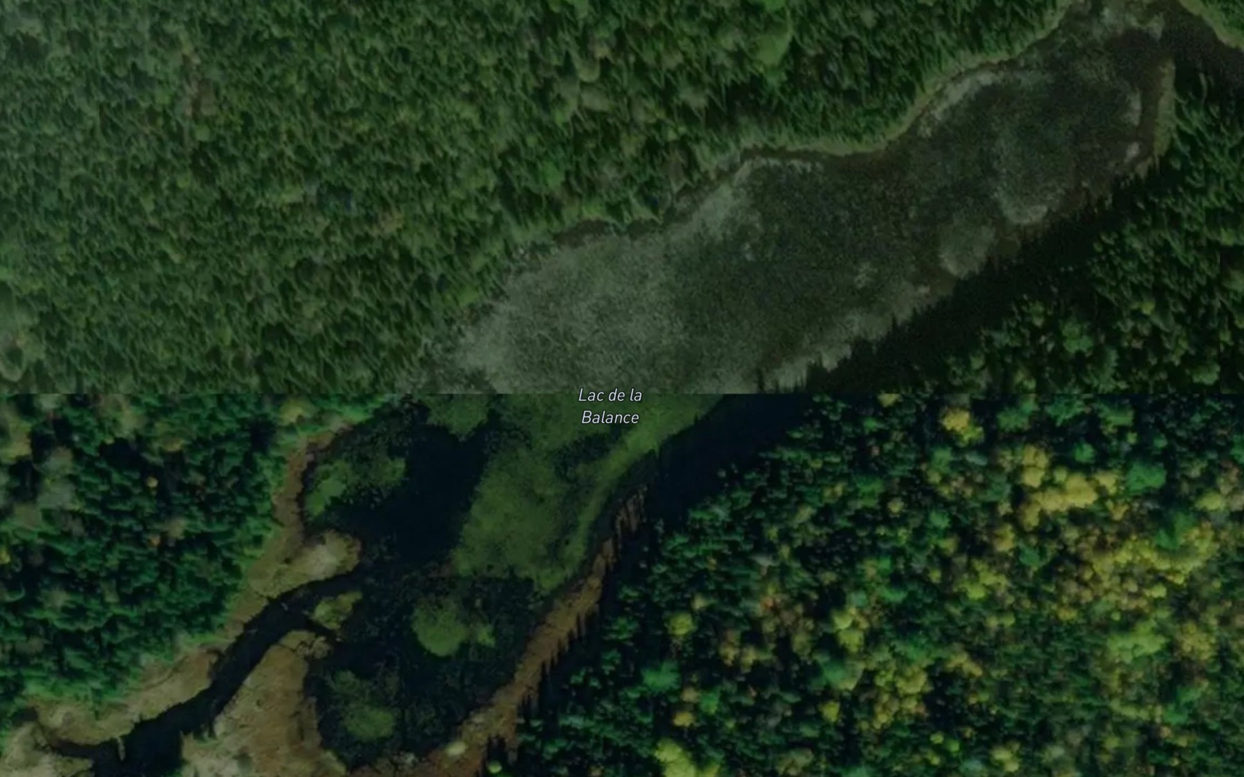 Satellite map of the Lac de la Balance
