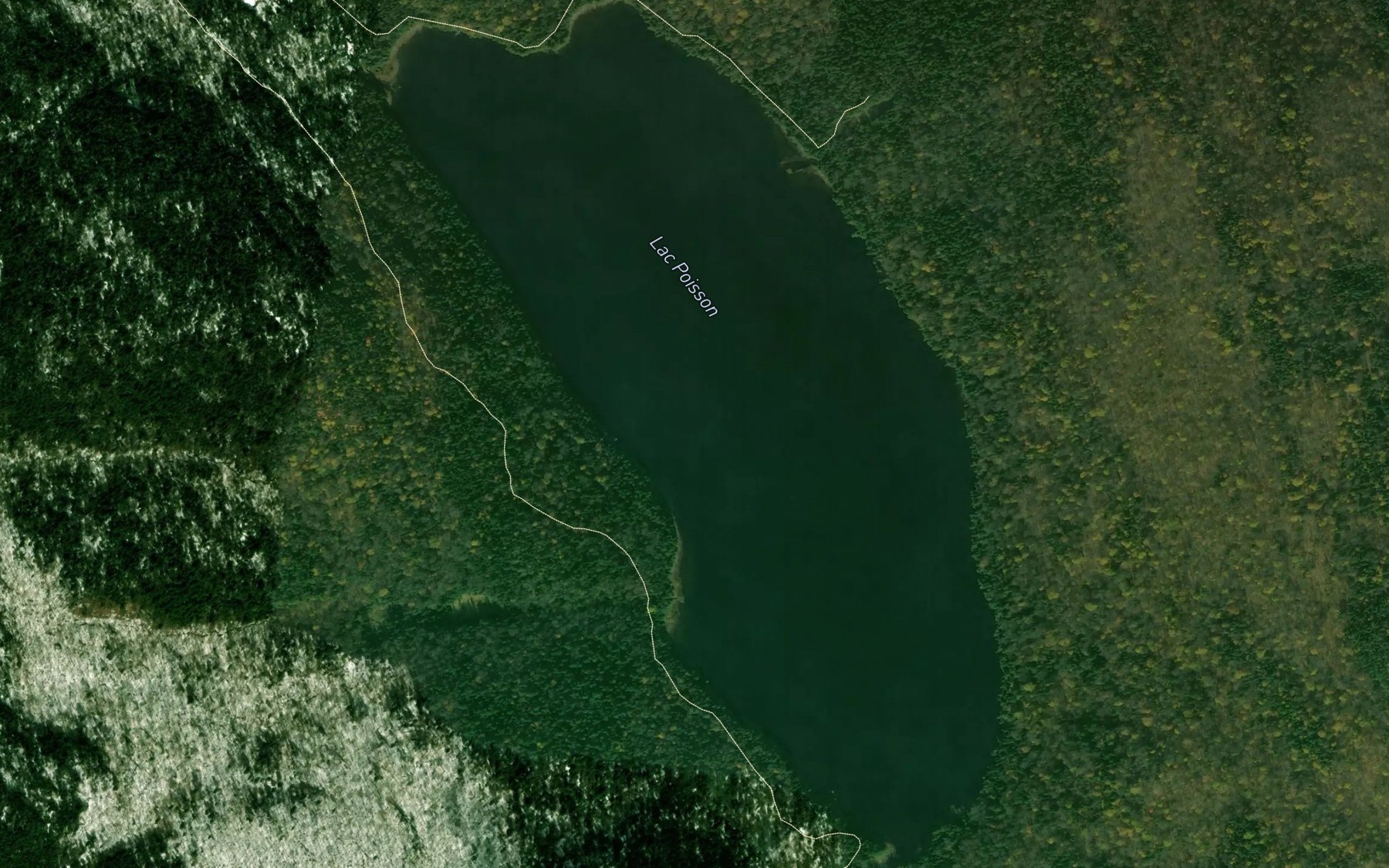 Satellite map of the Lac Poisson
