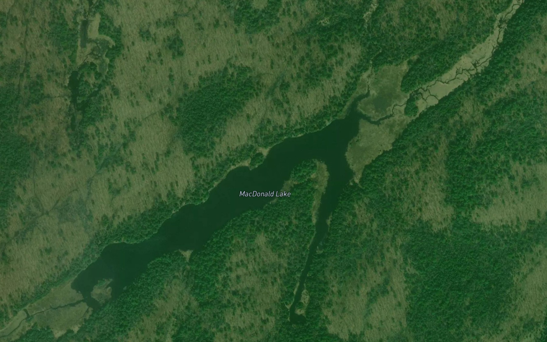 Satellite map of the MacDonald Lake