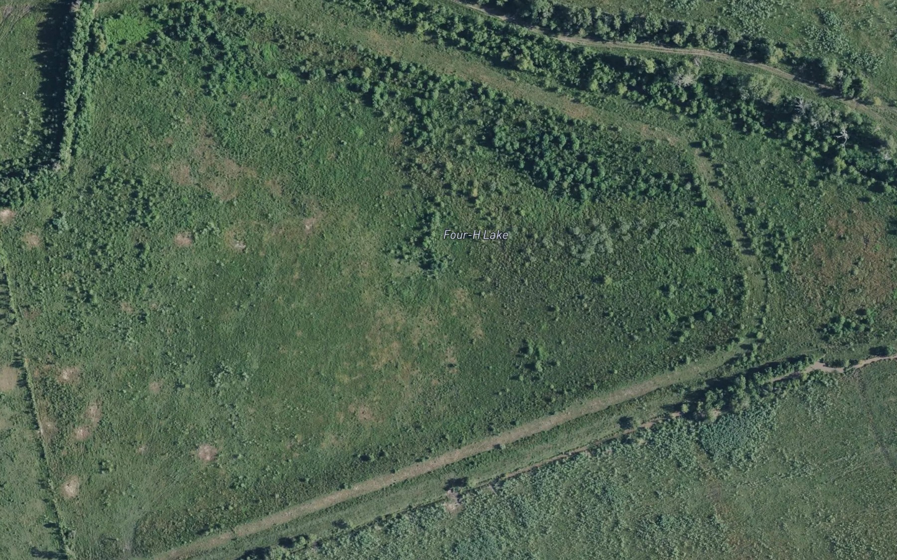 Satellite map of the Four-H Lake