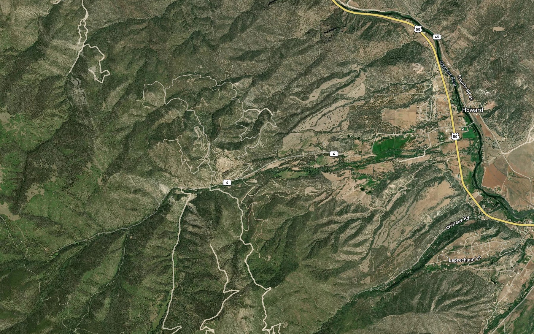 Satellite map of the Amy North Ditch