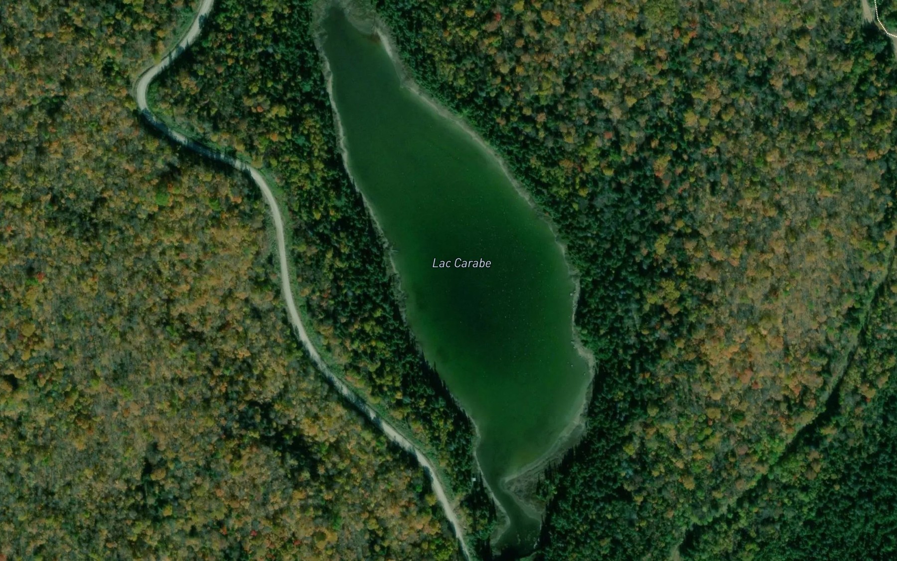 Satellite map of the Lac Carabe