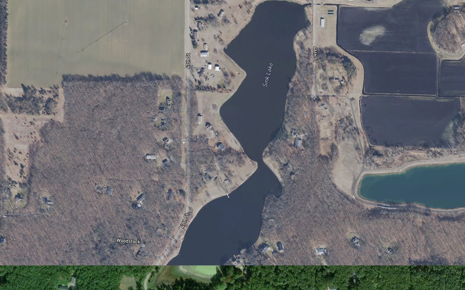 Satellite map of the Sink Lake