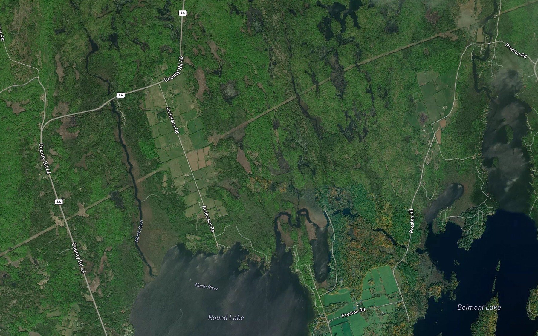 Satellite map of the Whitney Creek