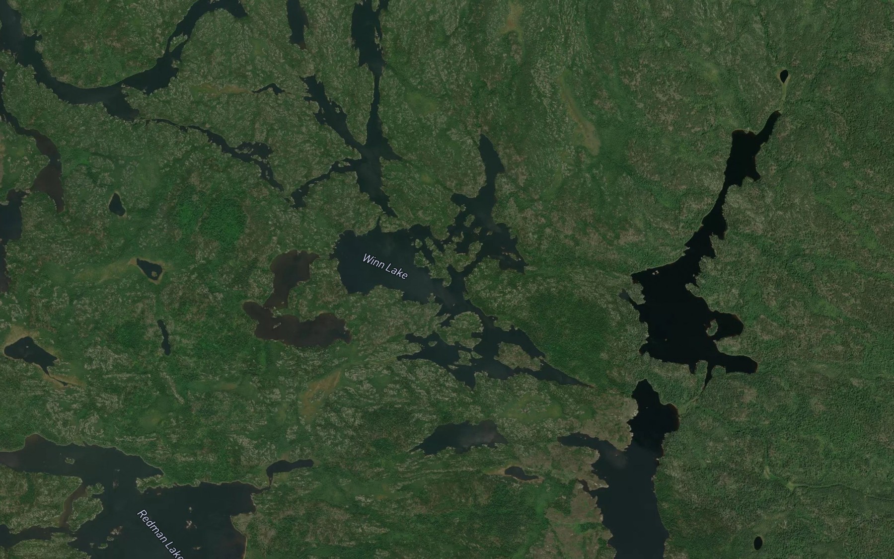 Satellite map of the Winn Lake
