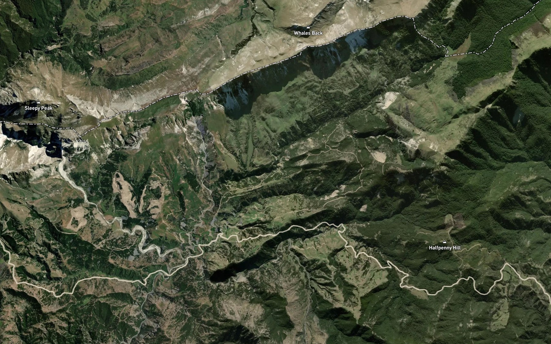 Satellite map of the Cover Stream