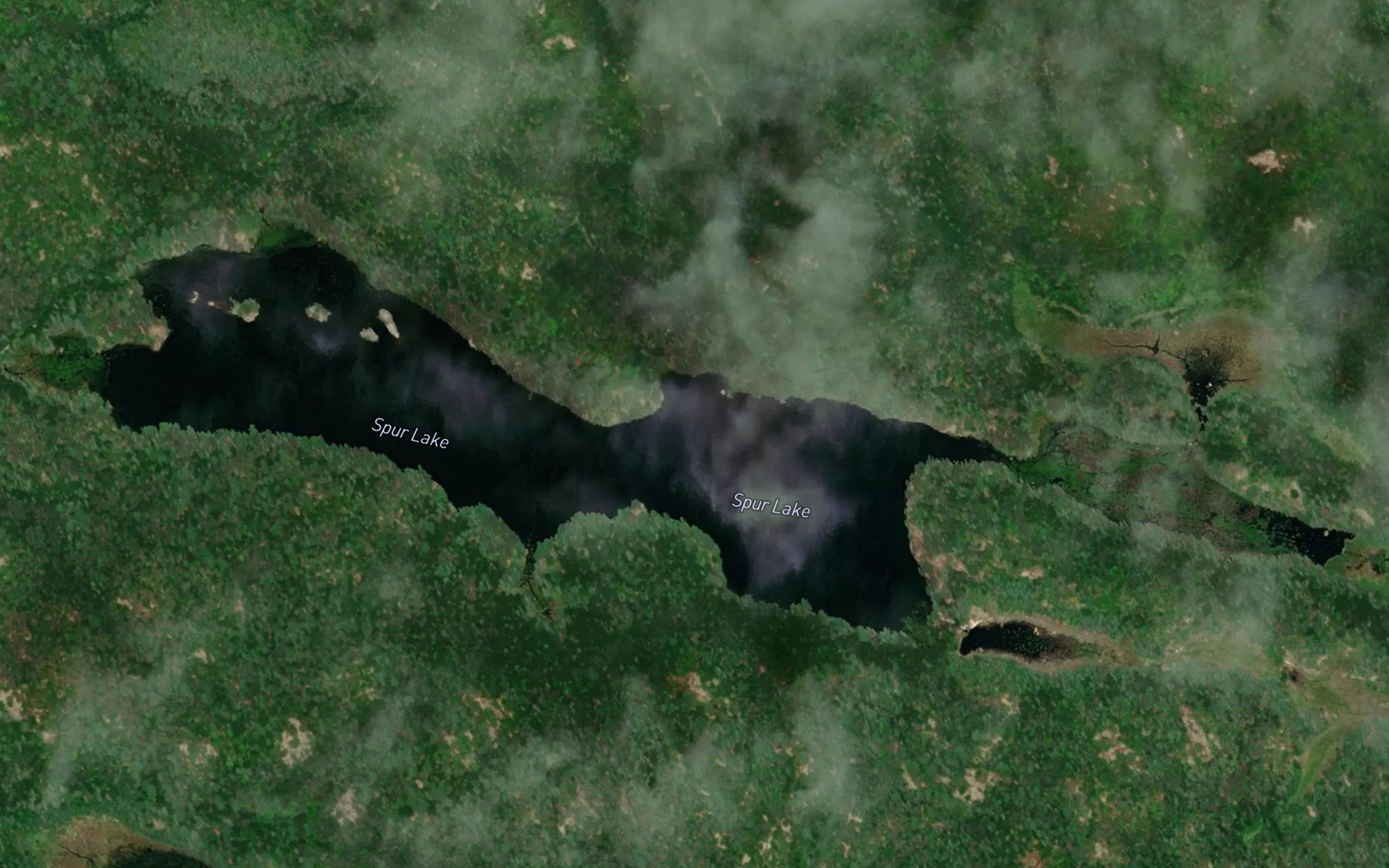 Satellite map of the Spur Lake