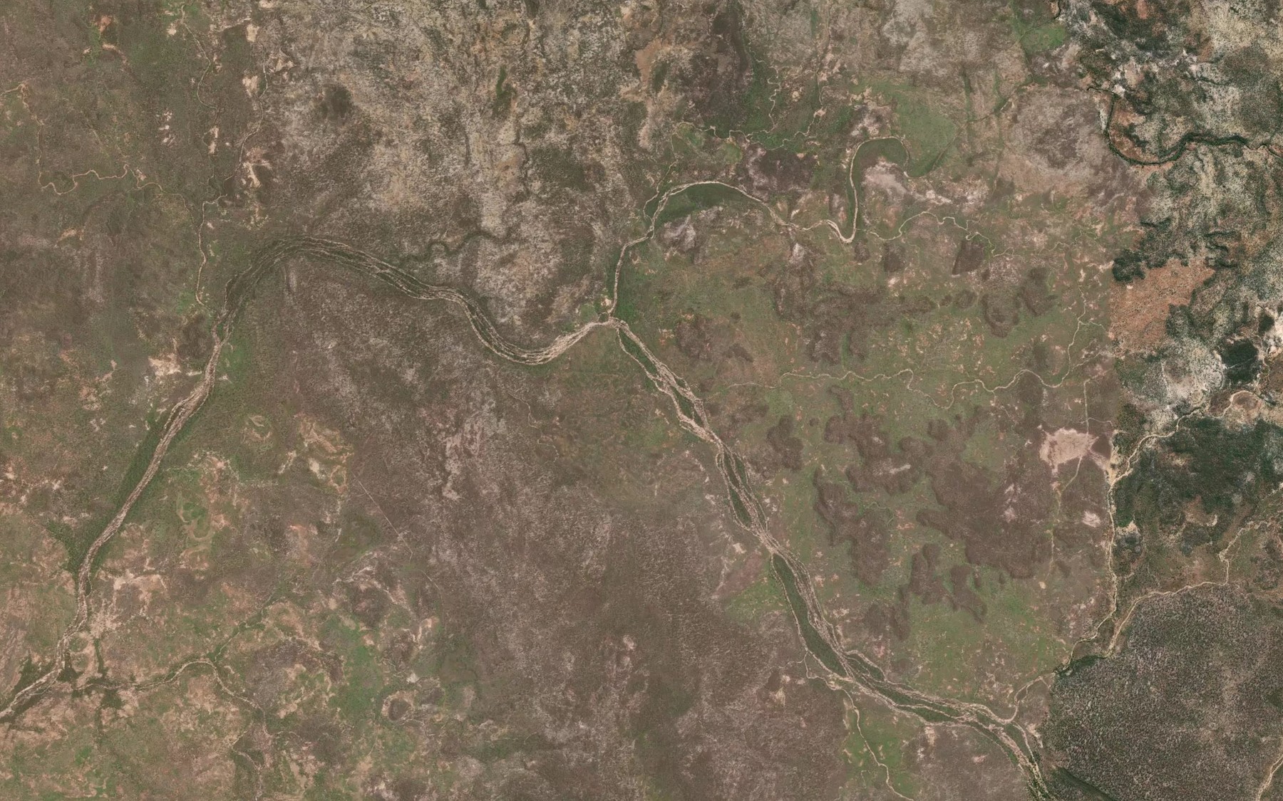 Satellite map of the Promise Creek