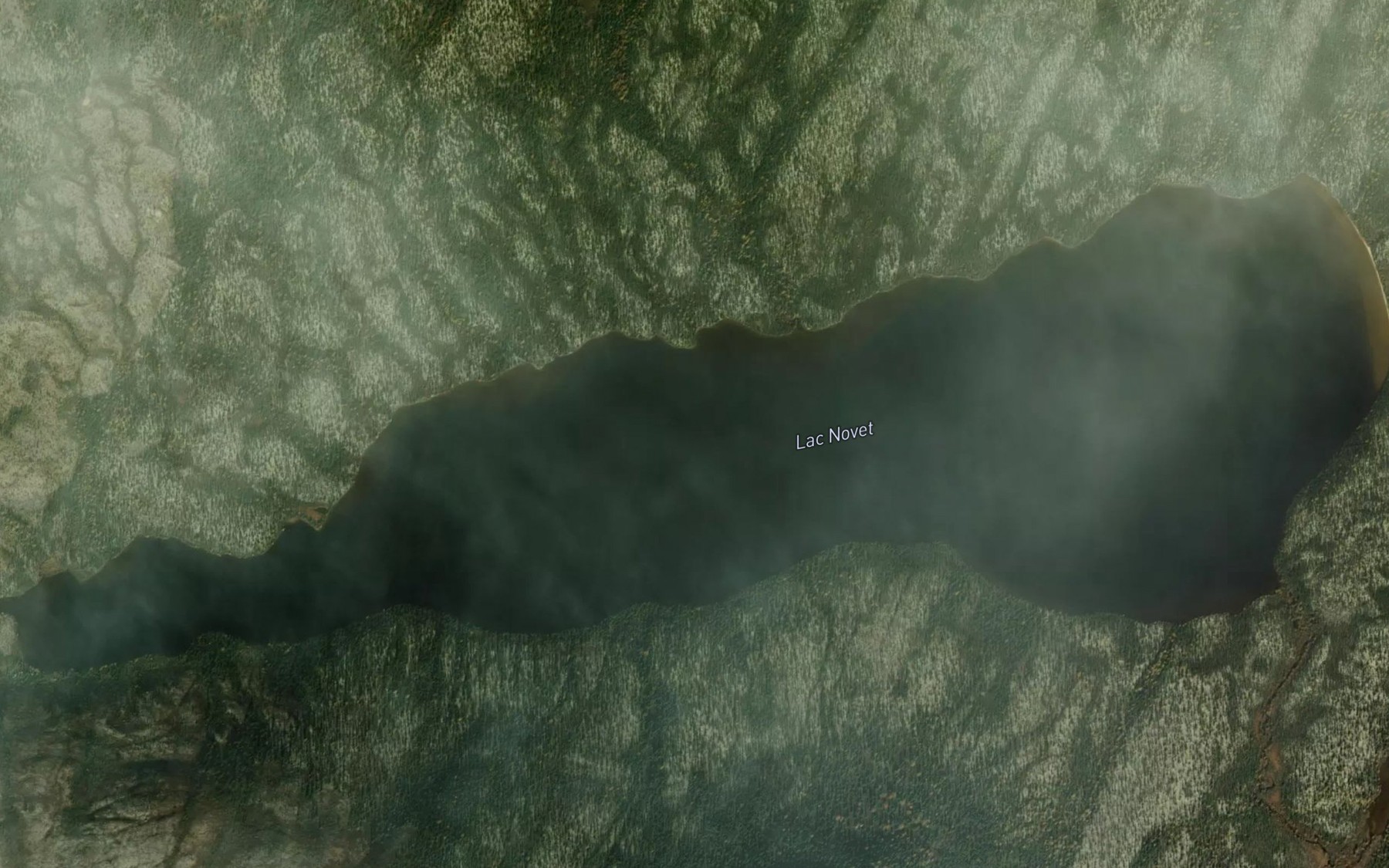 Satellite map of the Lac Novet