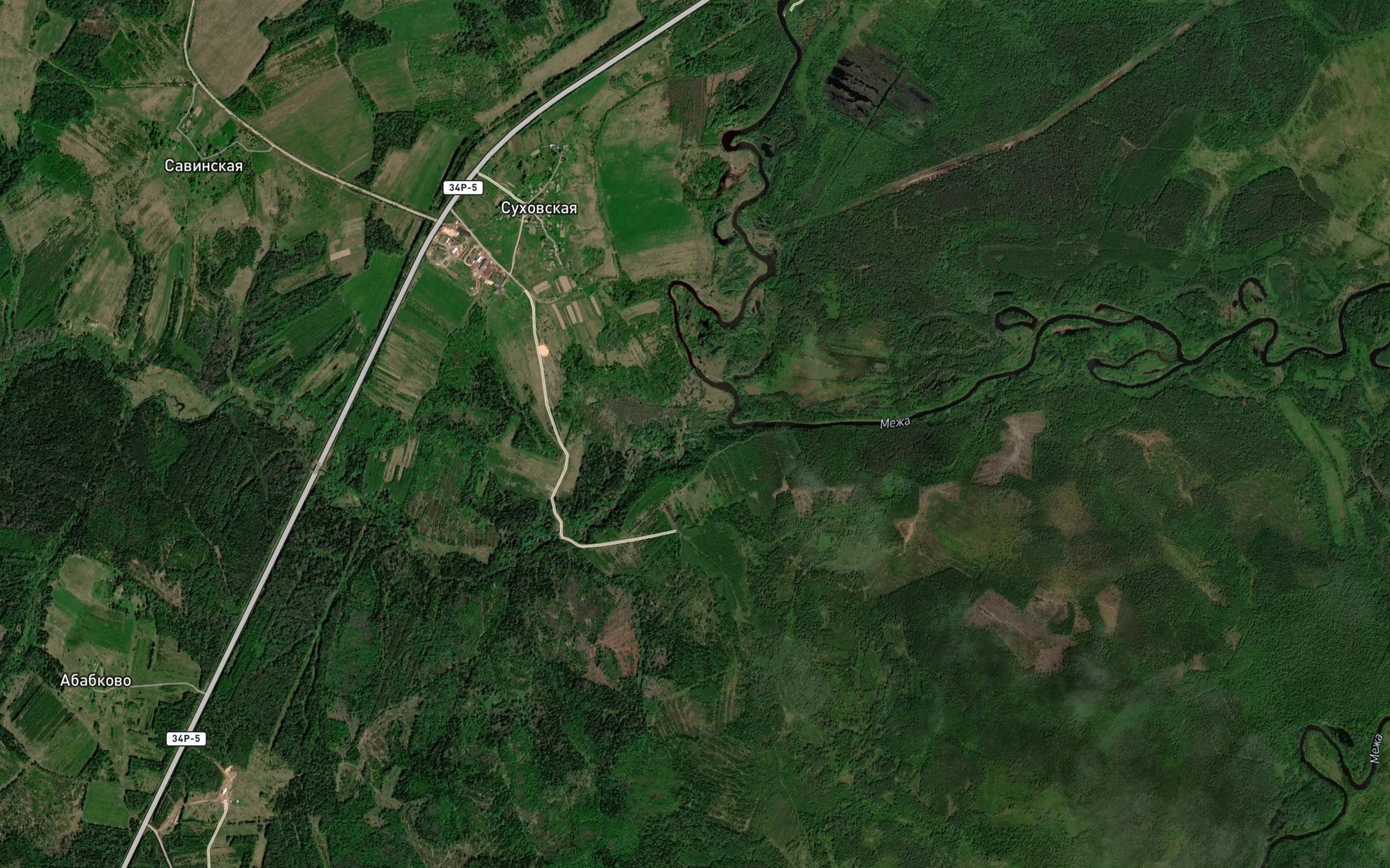 Satellite map of the Kushka