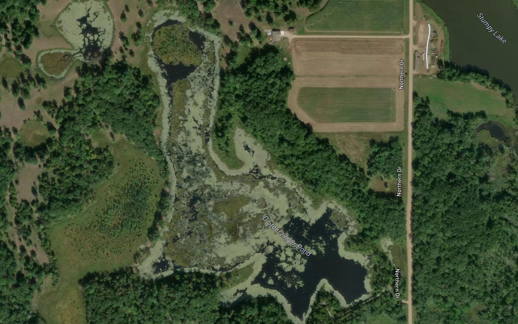 Satellite map of the D Stoerzinger Pond