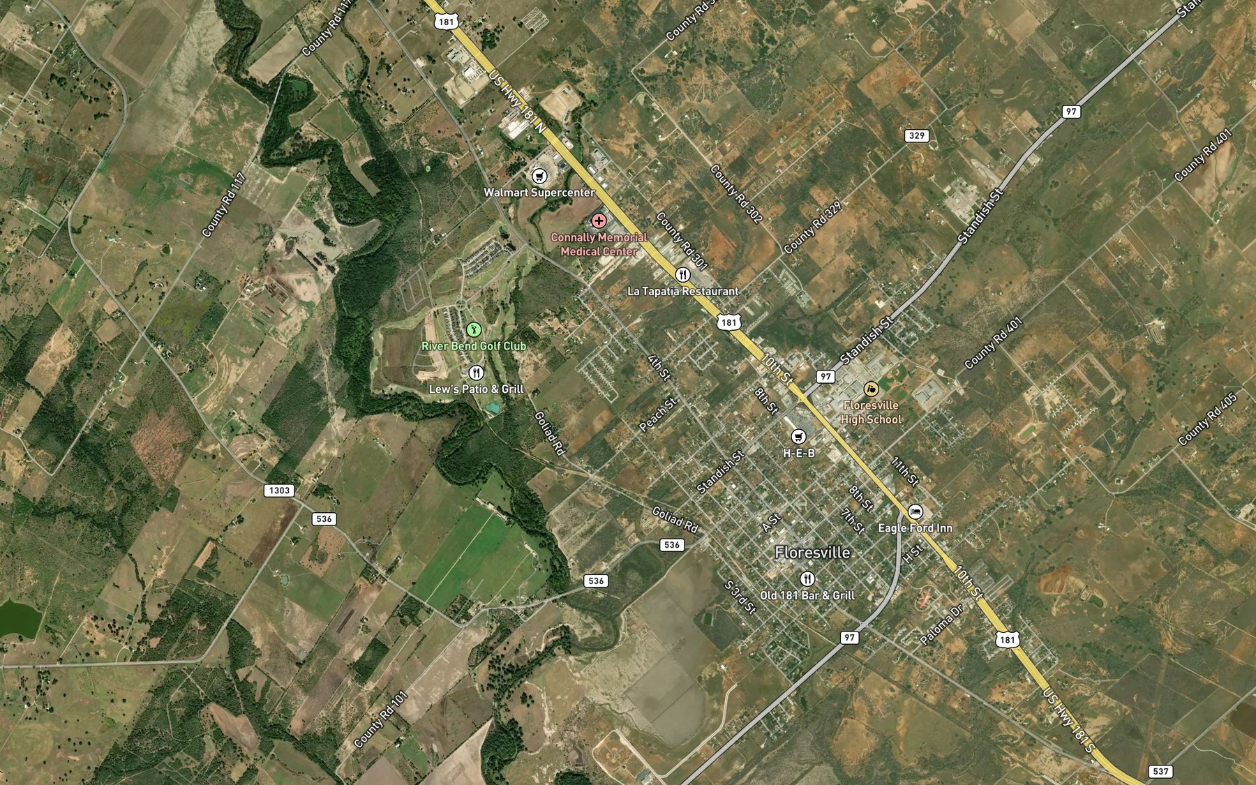 Satellite map of the Lodi Branch