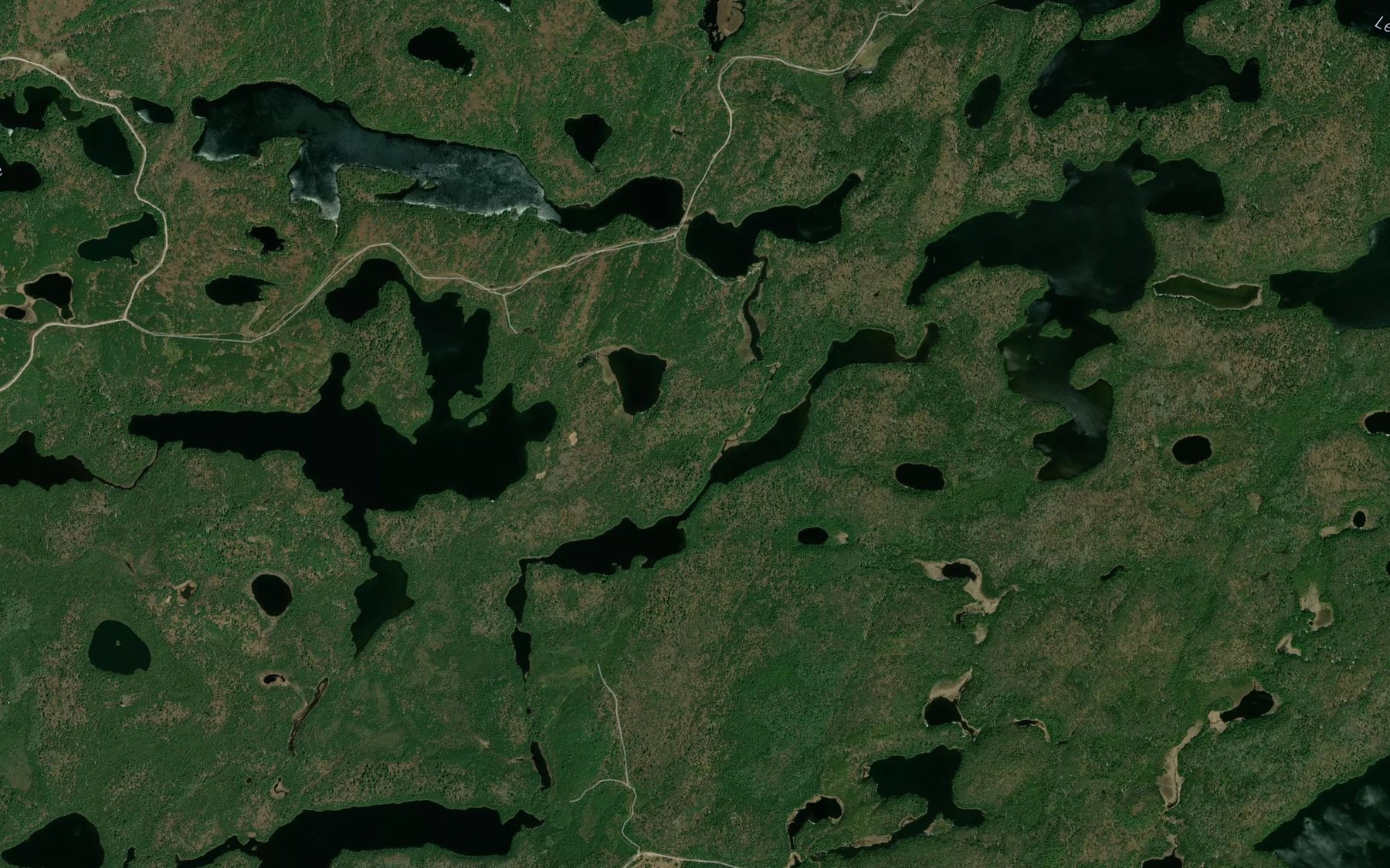 Satellite map of the Buckingham Lakes