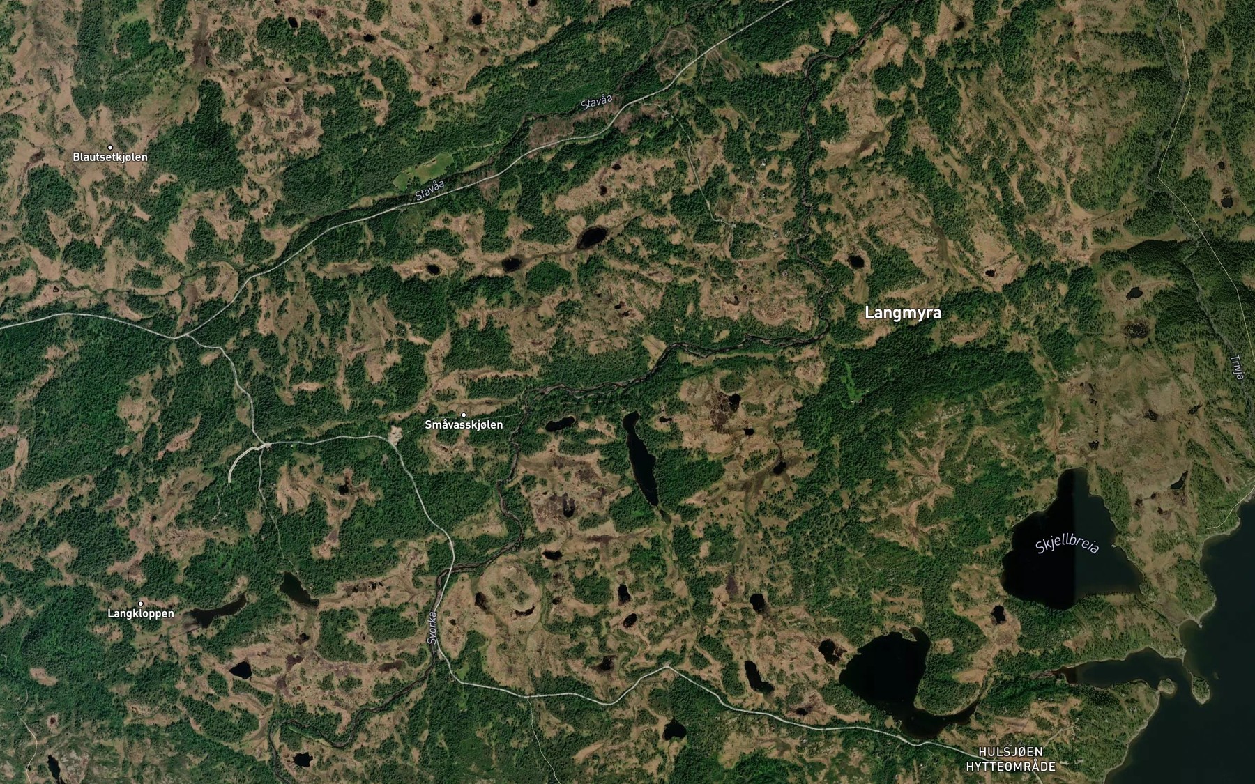 Satellite map of the Horrvassbekken