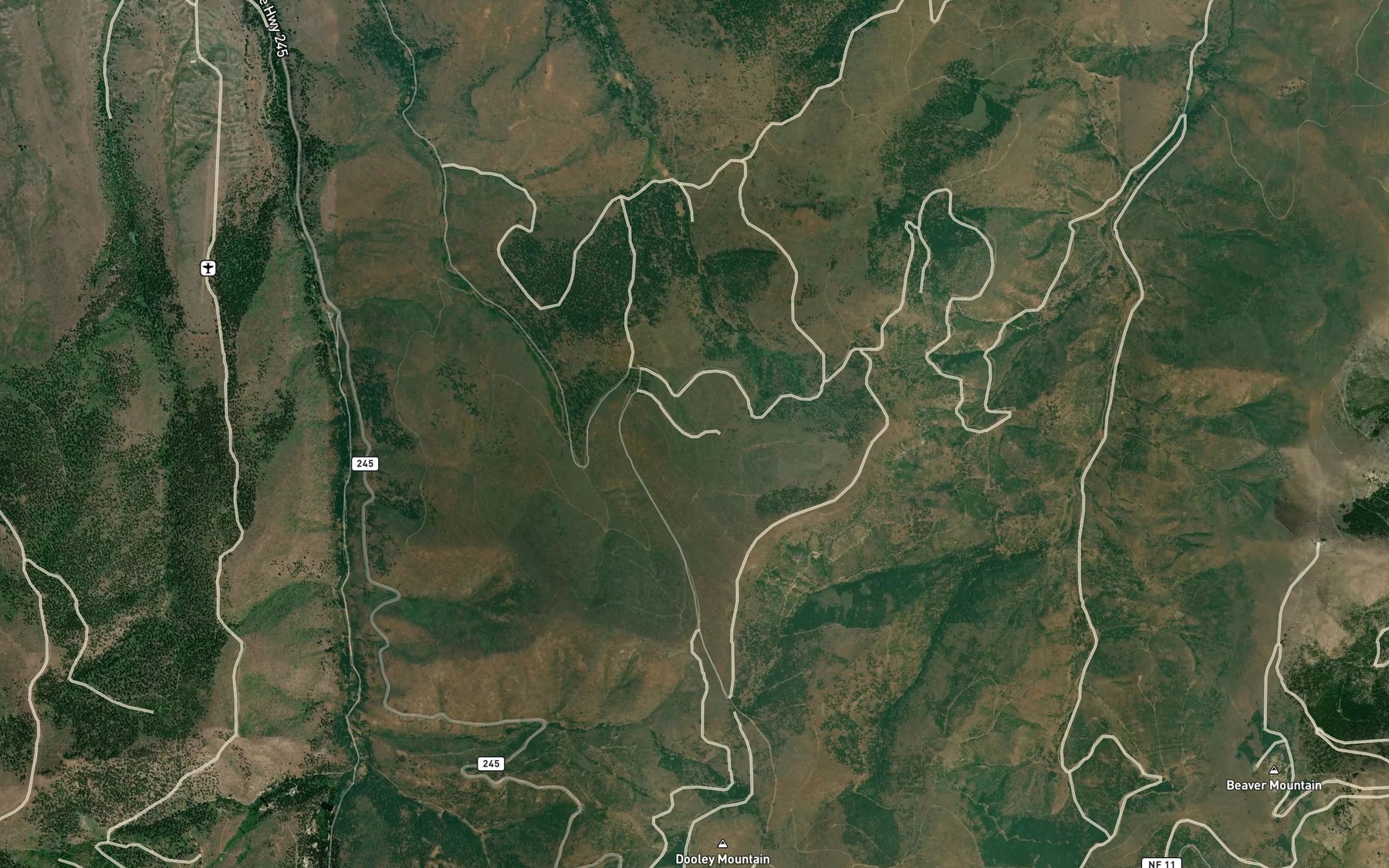 Satellite map of the Moonshine Spring