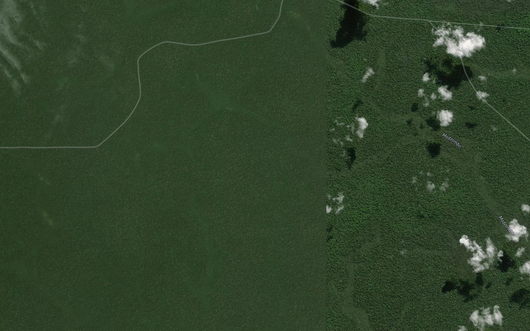 Satellite map of the Modzombo