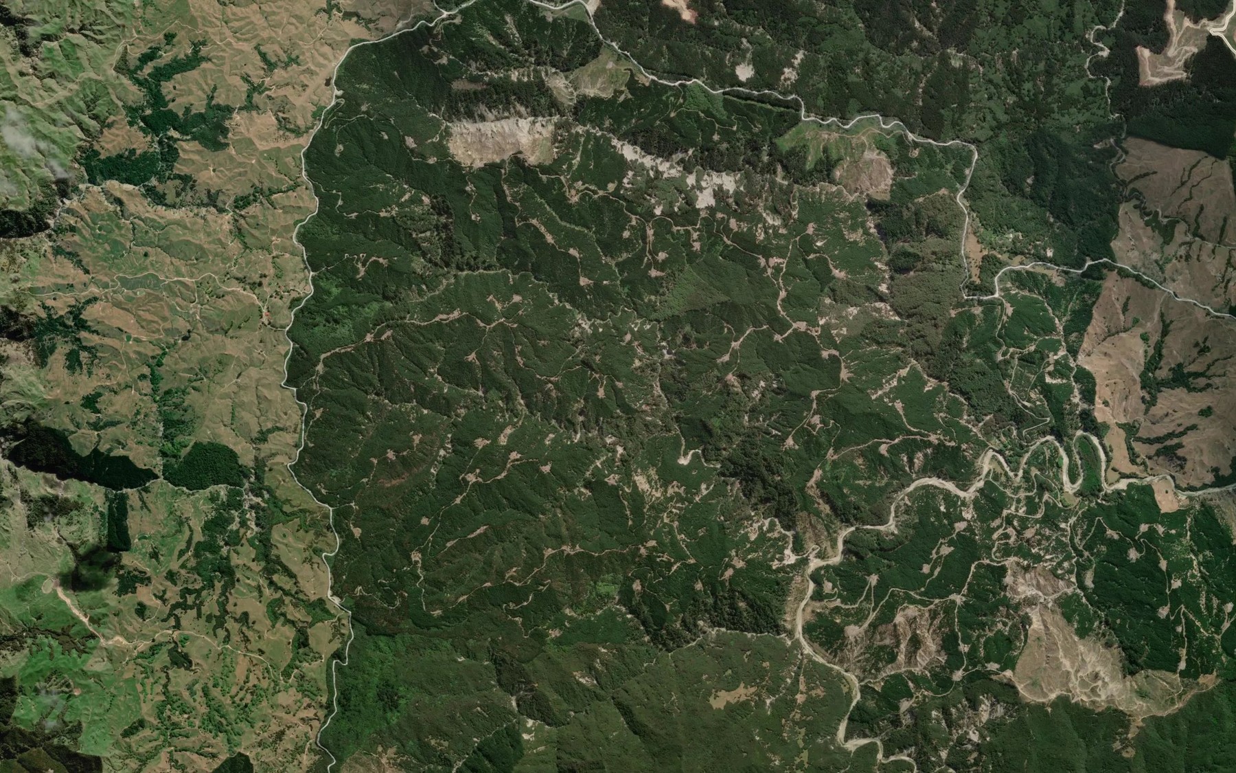 Satellite map of the Anauraiti Stream