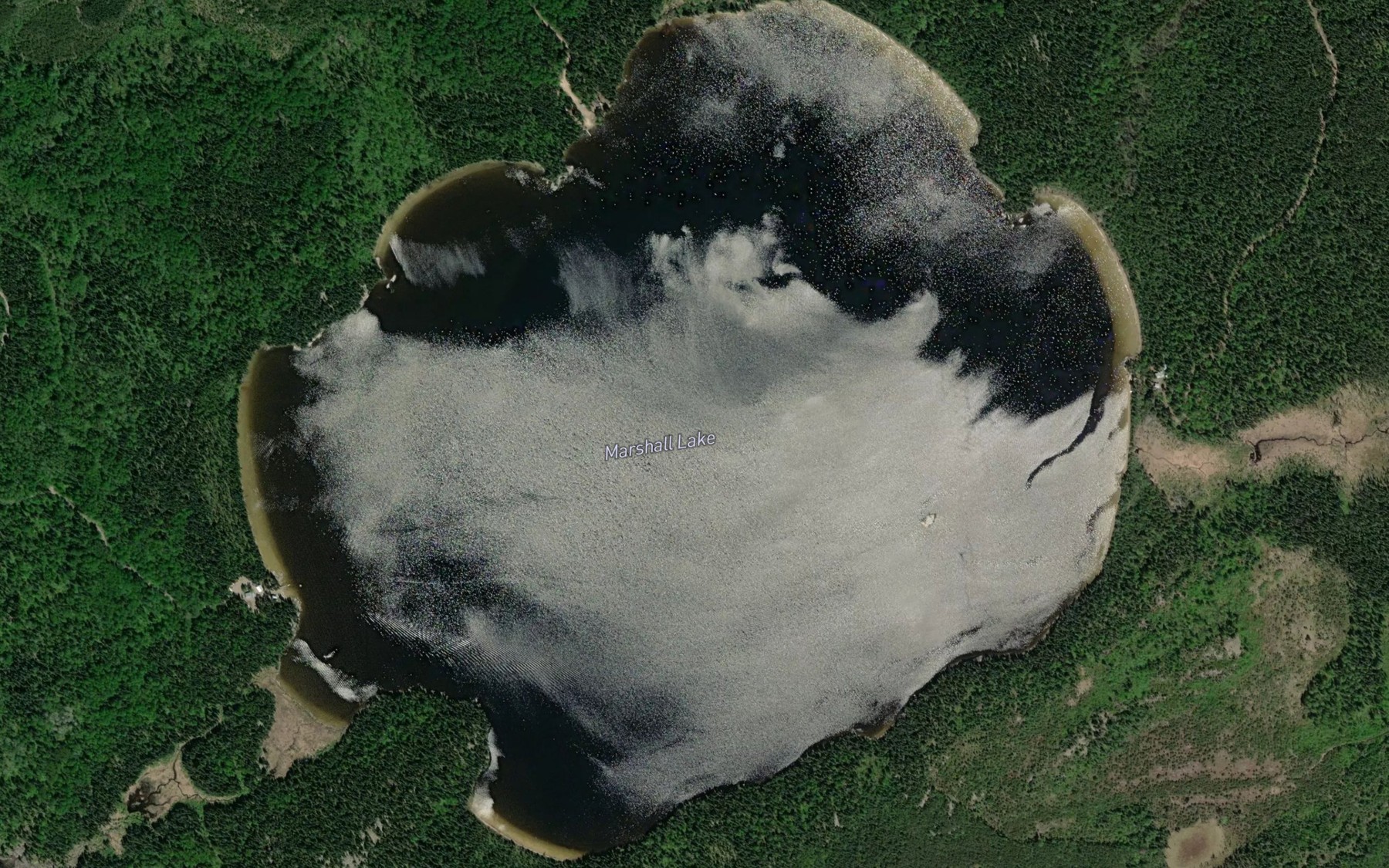 Satellite map of the Marshall Lake