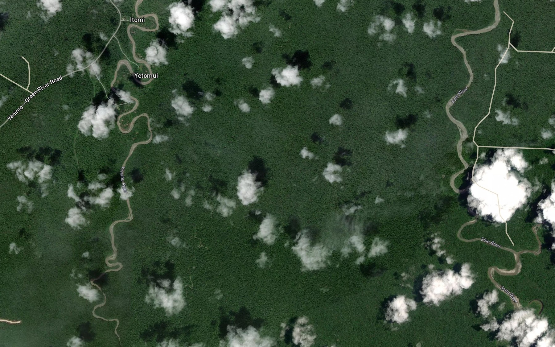 Satellite map of the Fibuka River