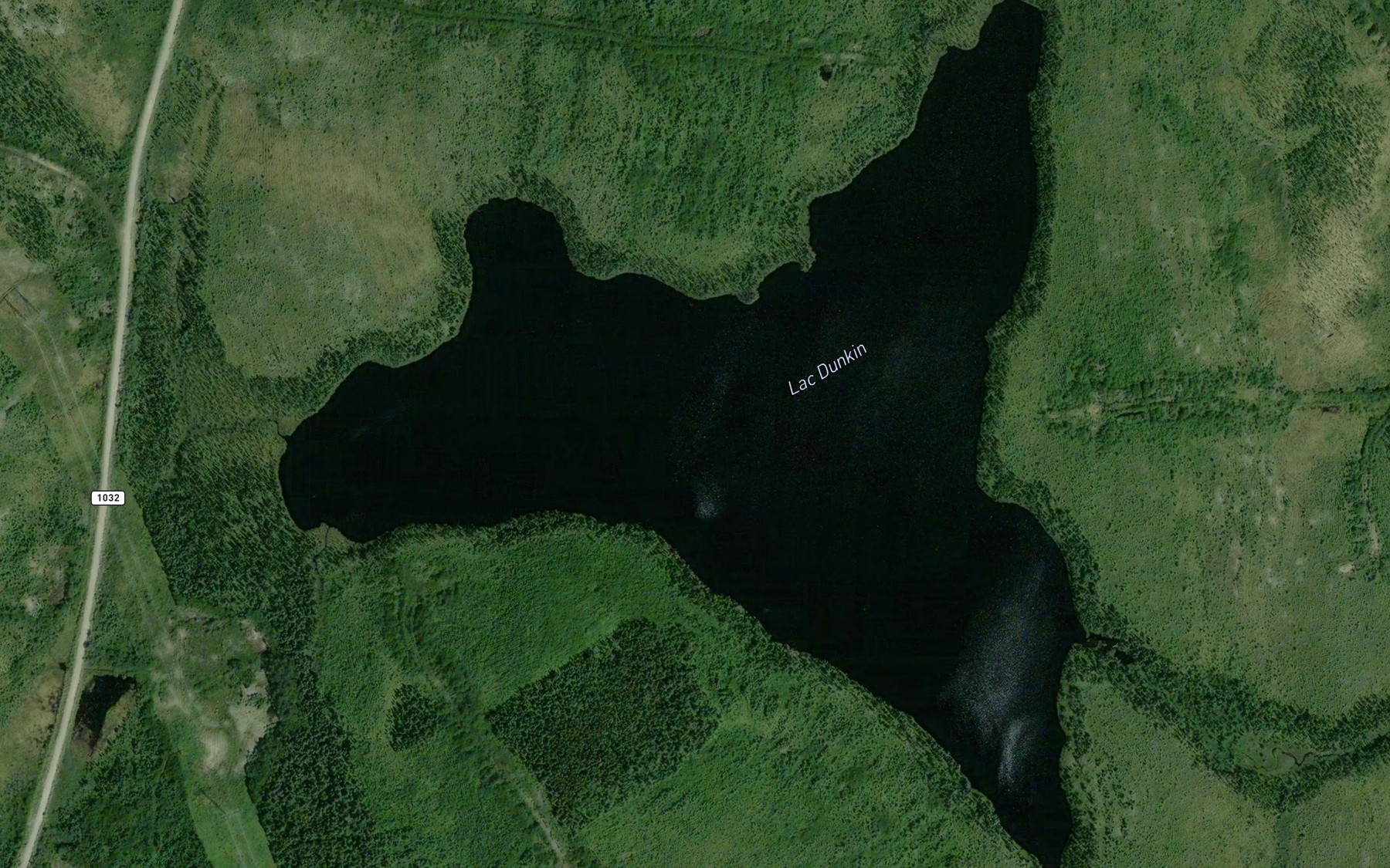 Satellite map of the Lac Dunkin