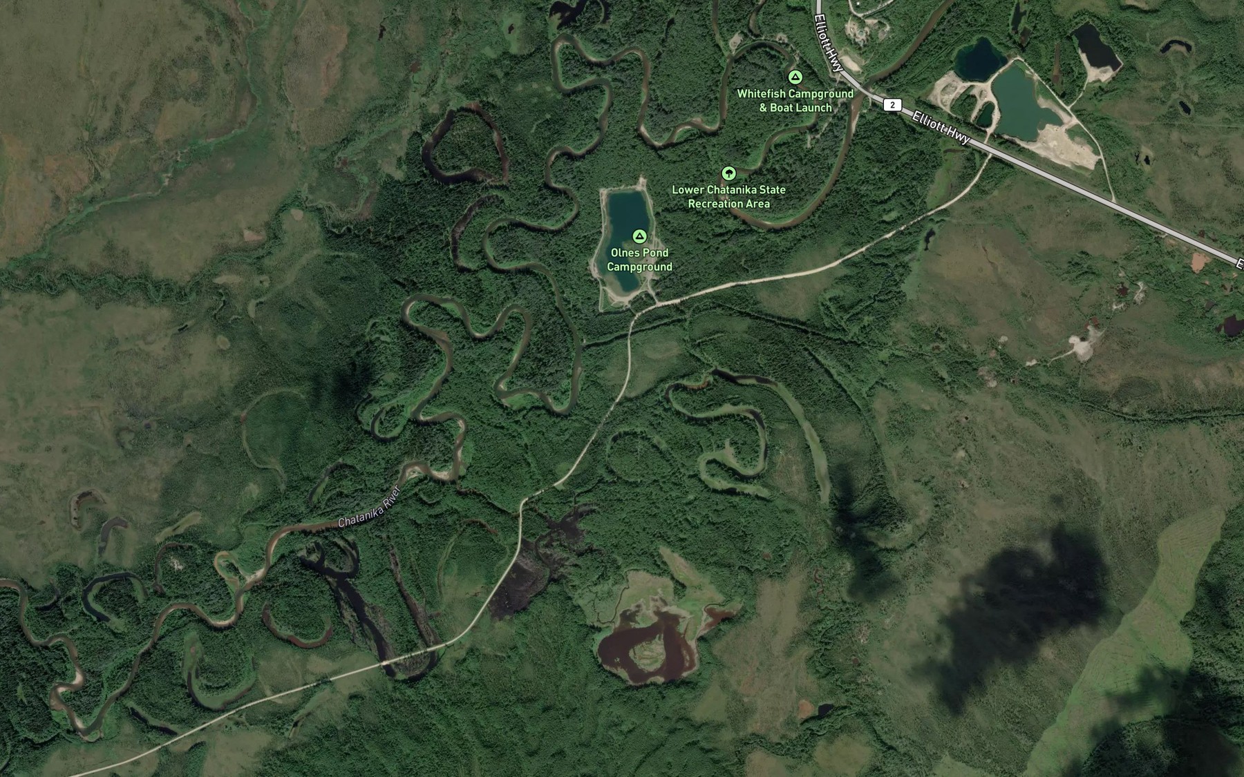 Satellite map of the Backman Creek