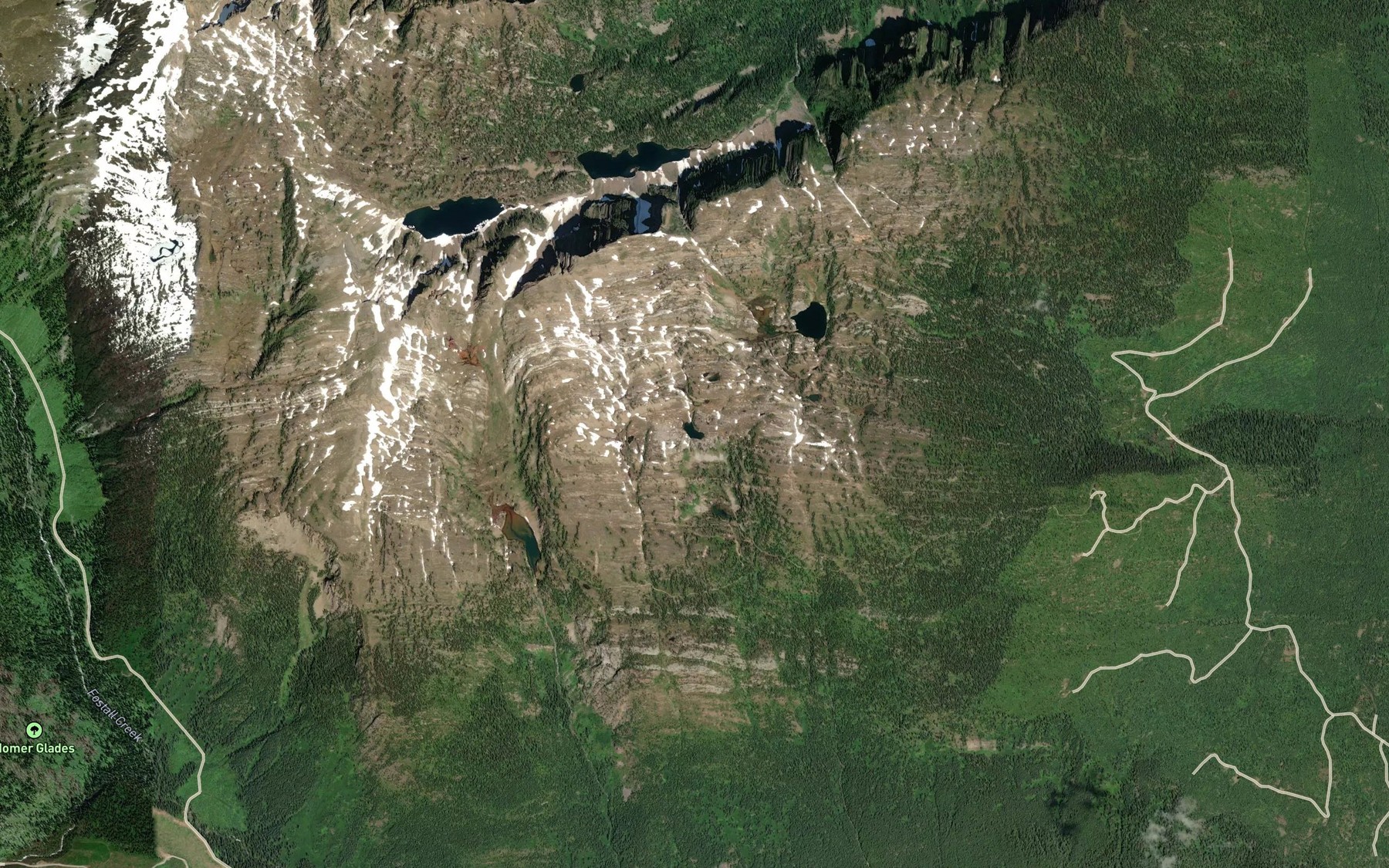 Satellite map of the Iron Lake
