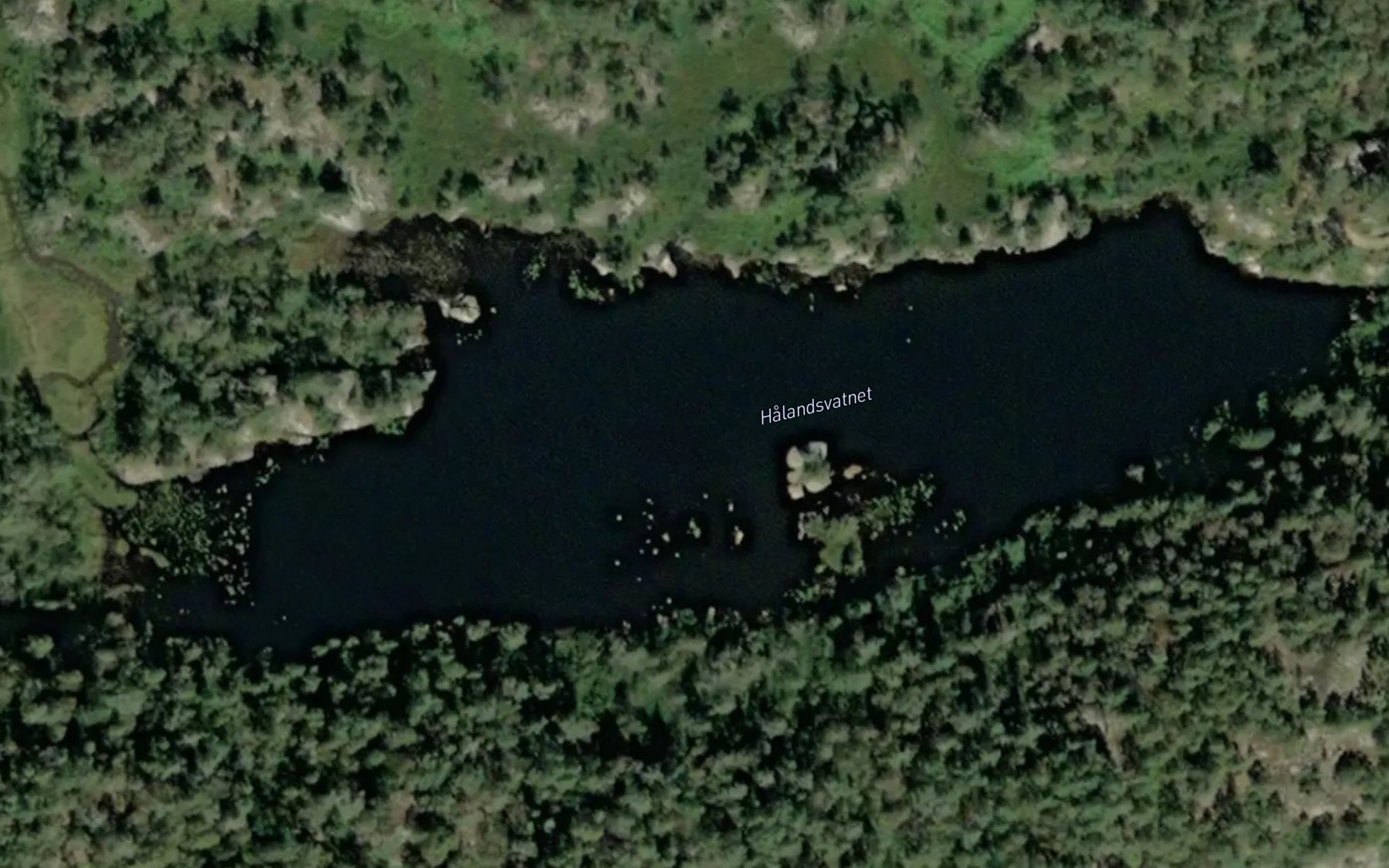 Satellite map of the Halandsvatnet
