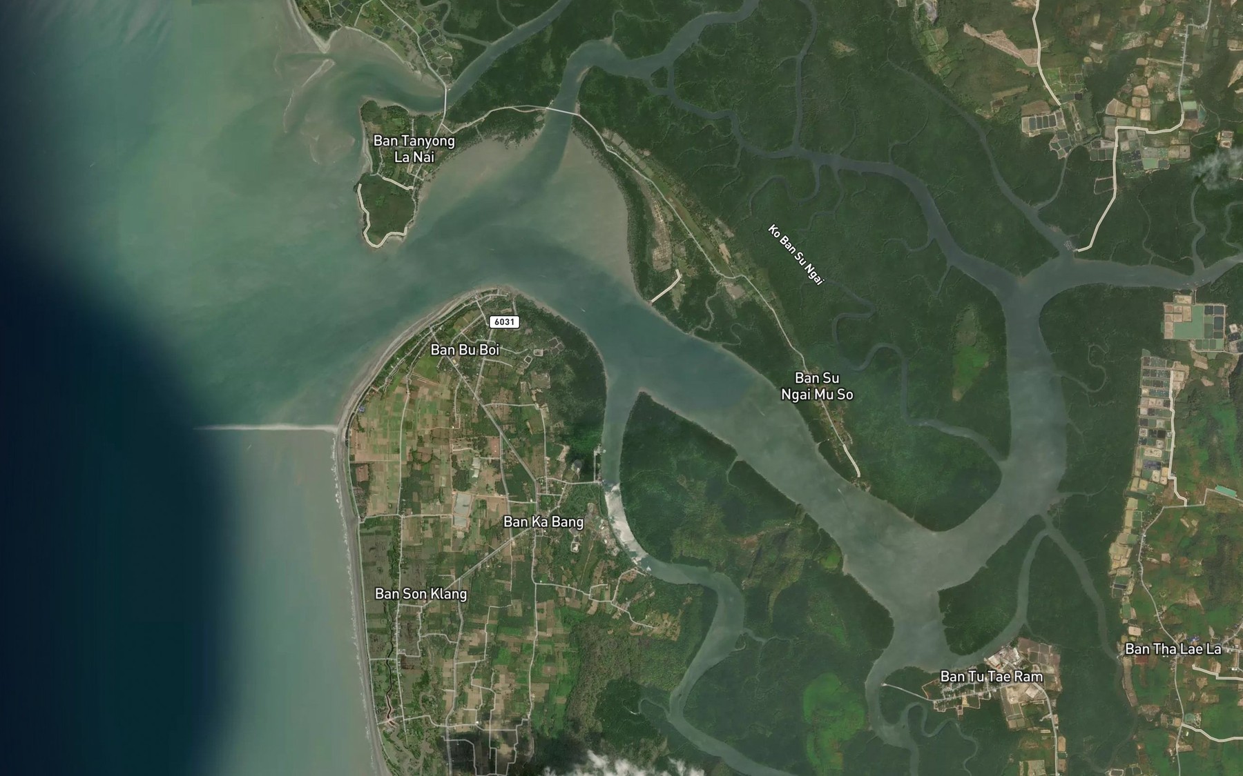 Satellite map of the Khlong La-ngu