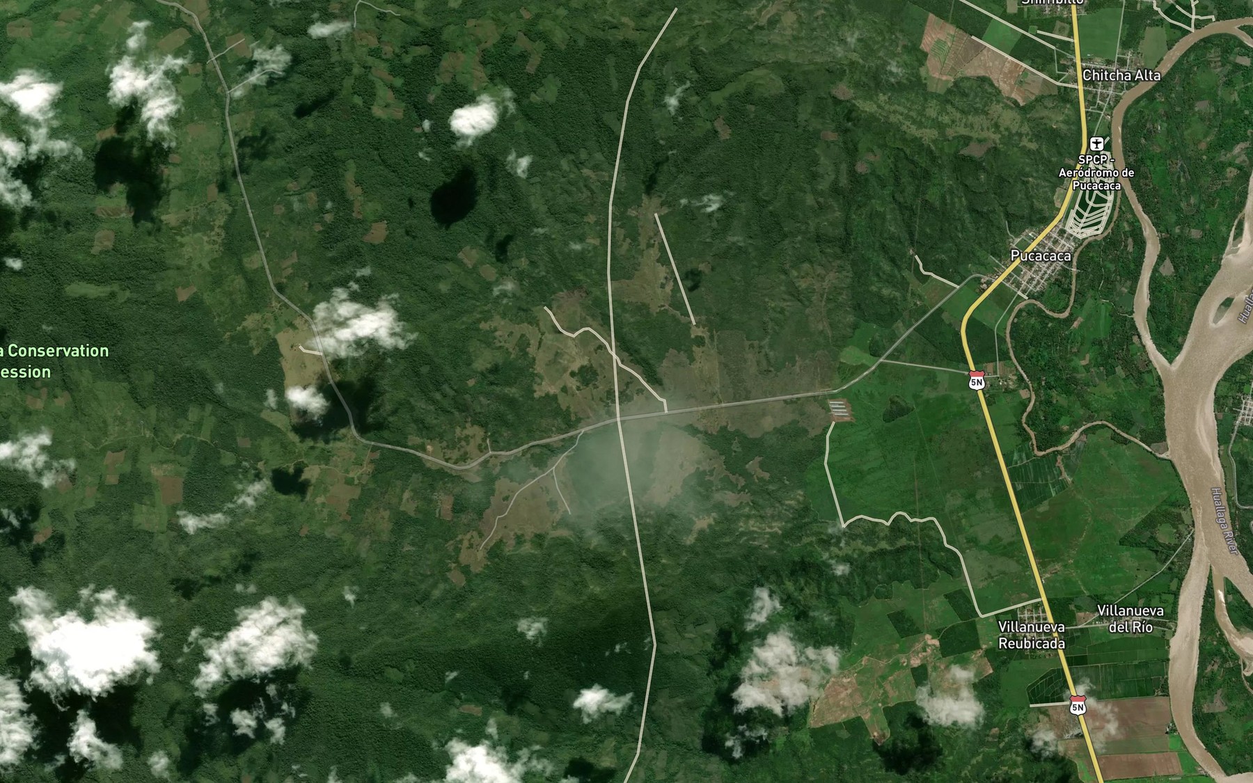 Satellite map of the Quebrada Pucacuro