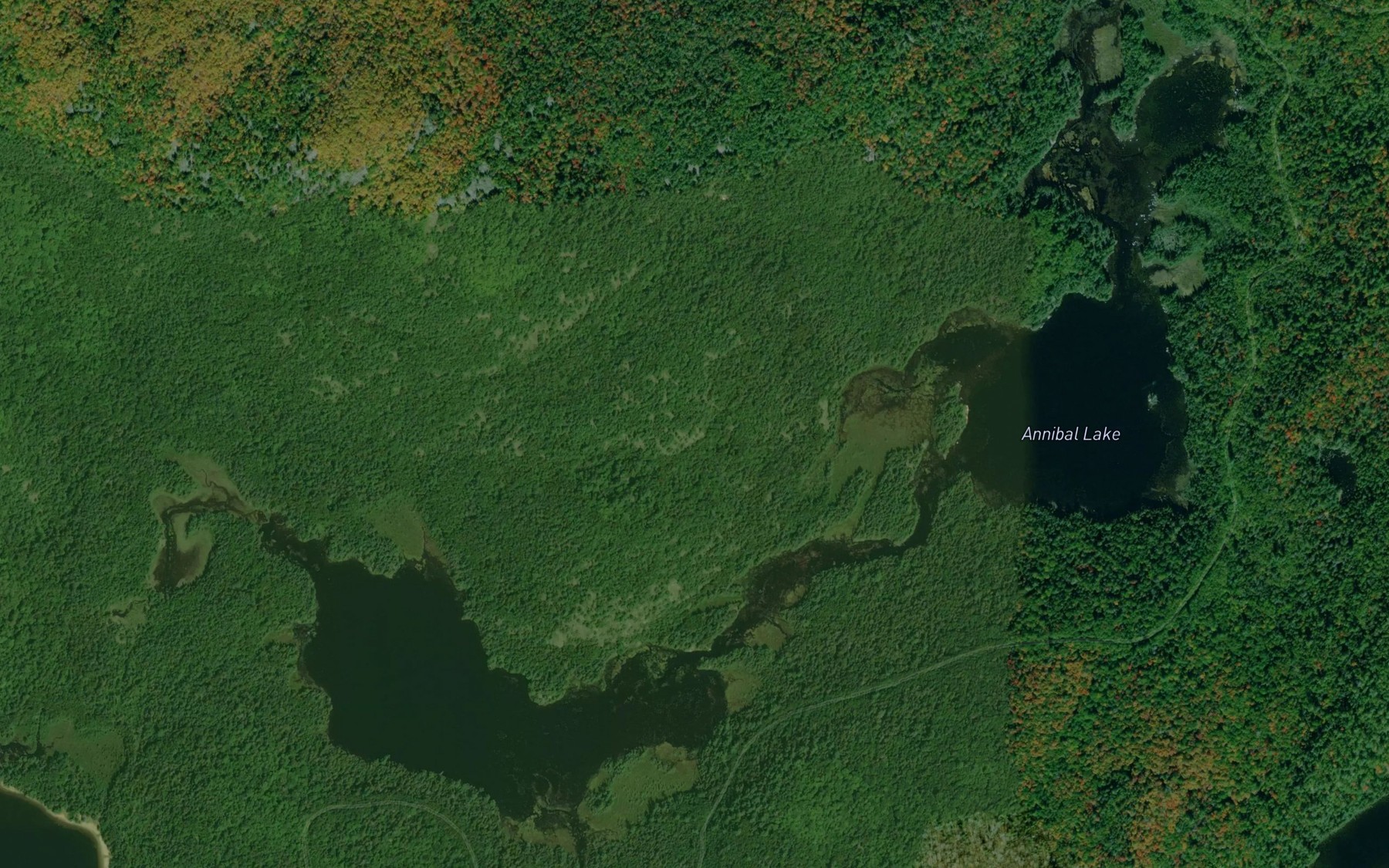 Satellite map of the Annibal Lake