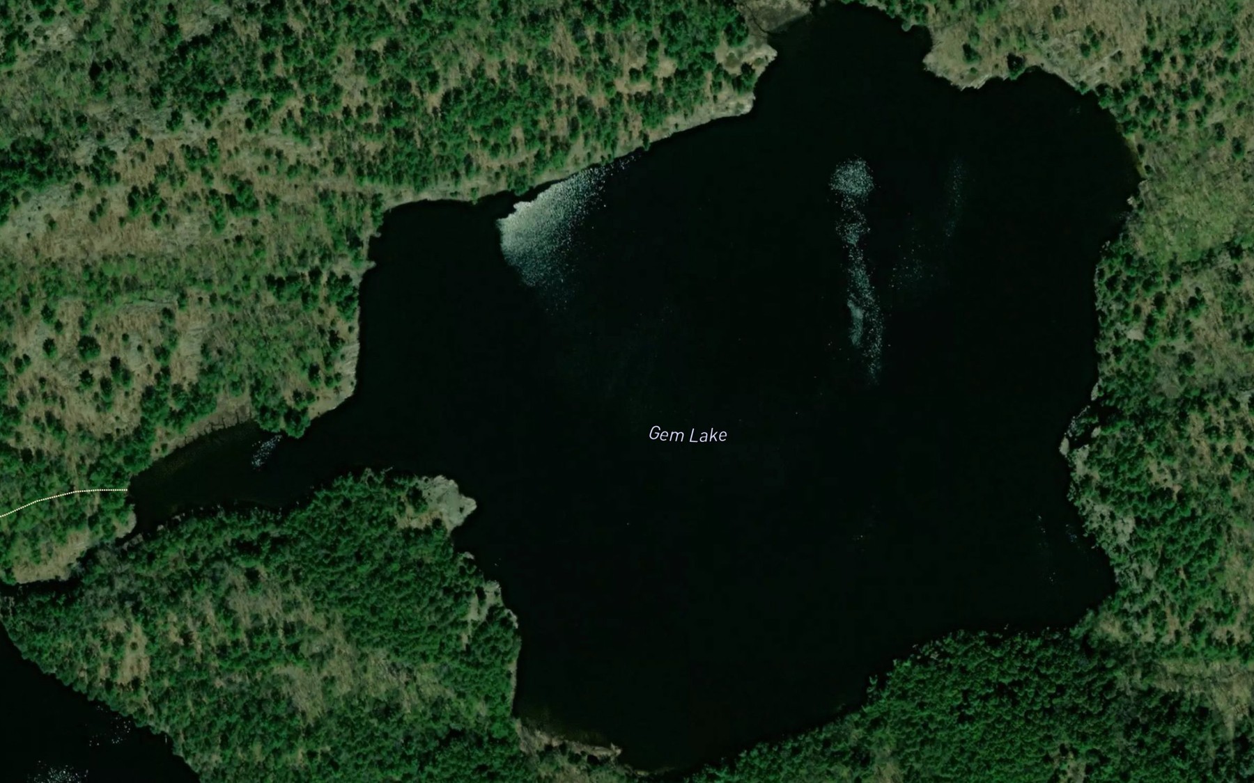 Satellite map of the Gem Lake