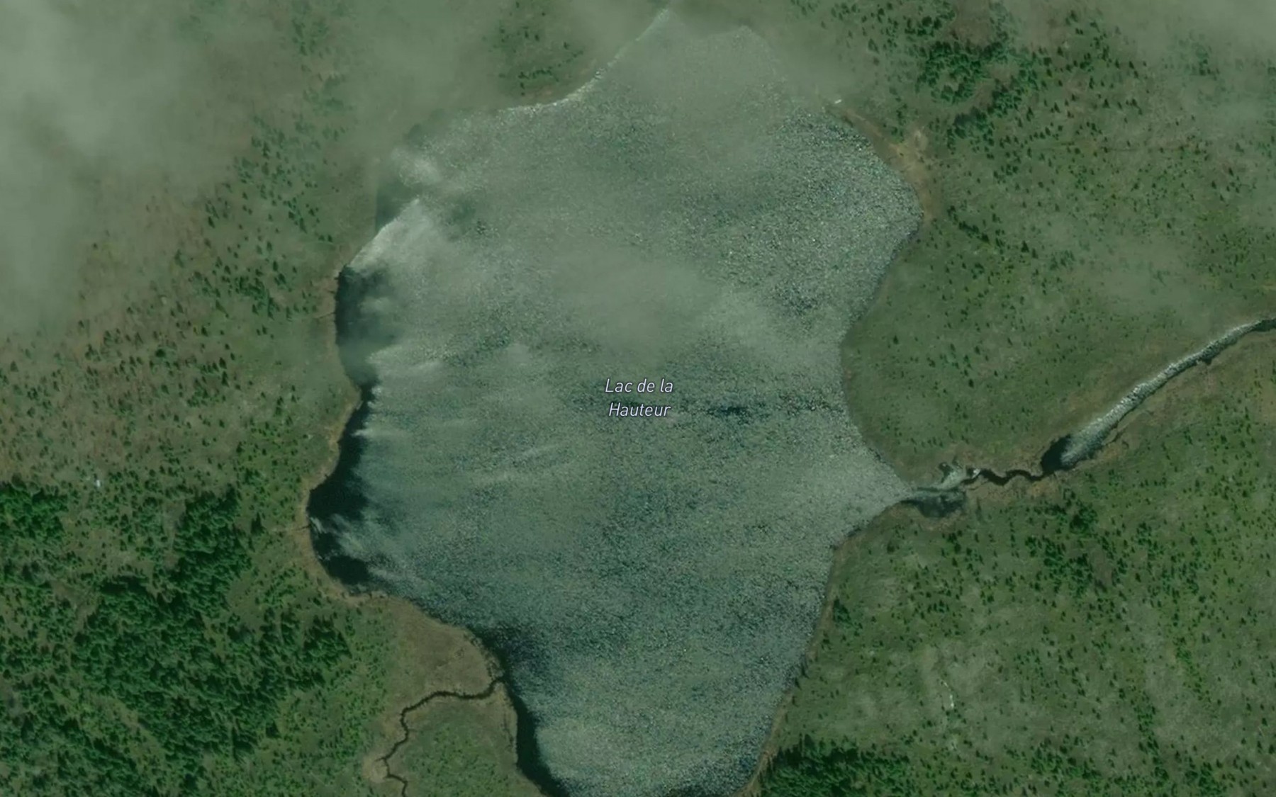 Satellite map of the Lac de la Hauteur