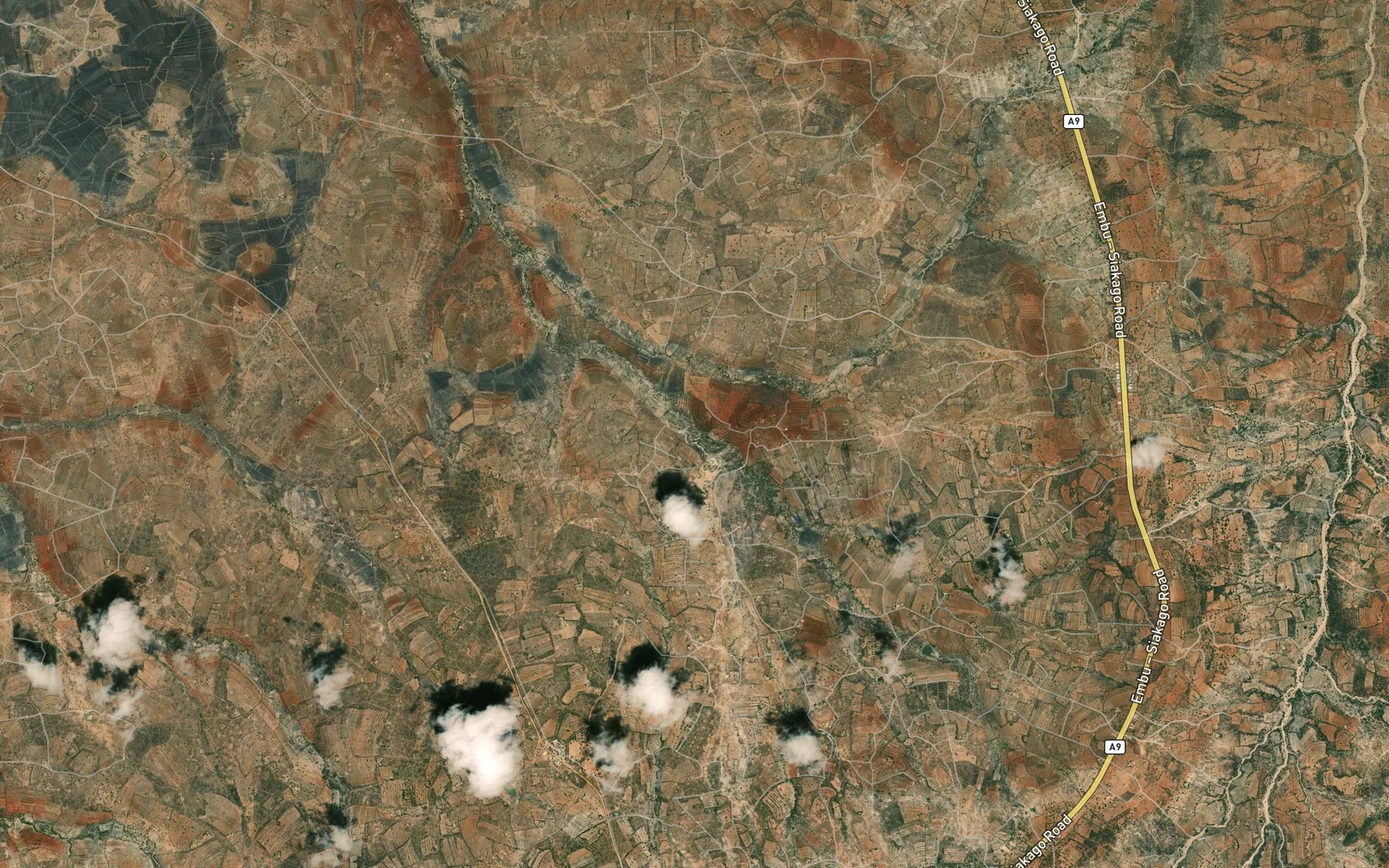 Satellite map of the Kwa Mando Dam
