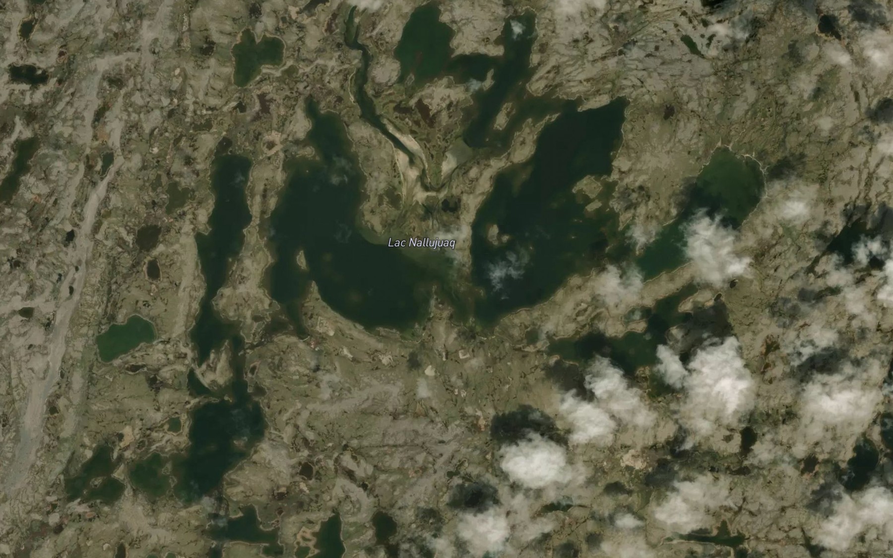 Satellite map of the Lac Nallujuaq