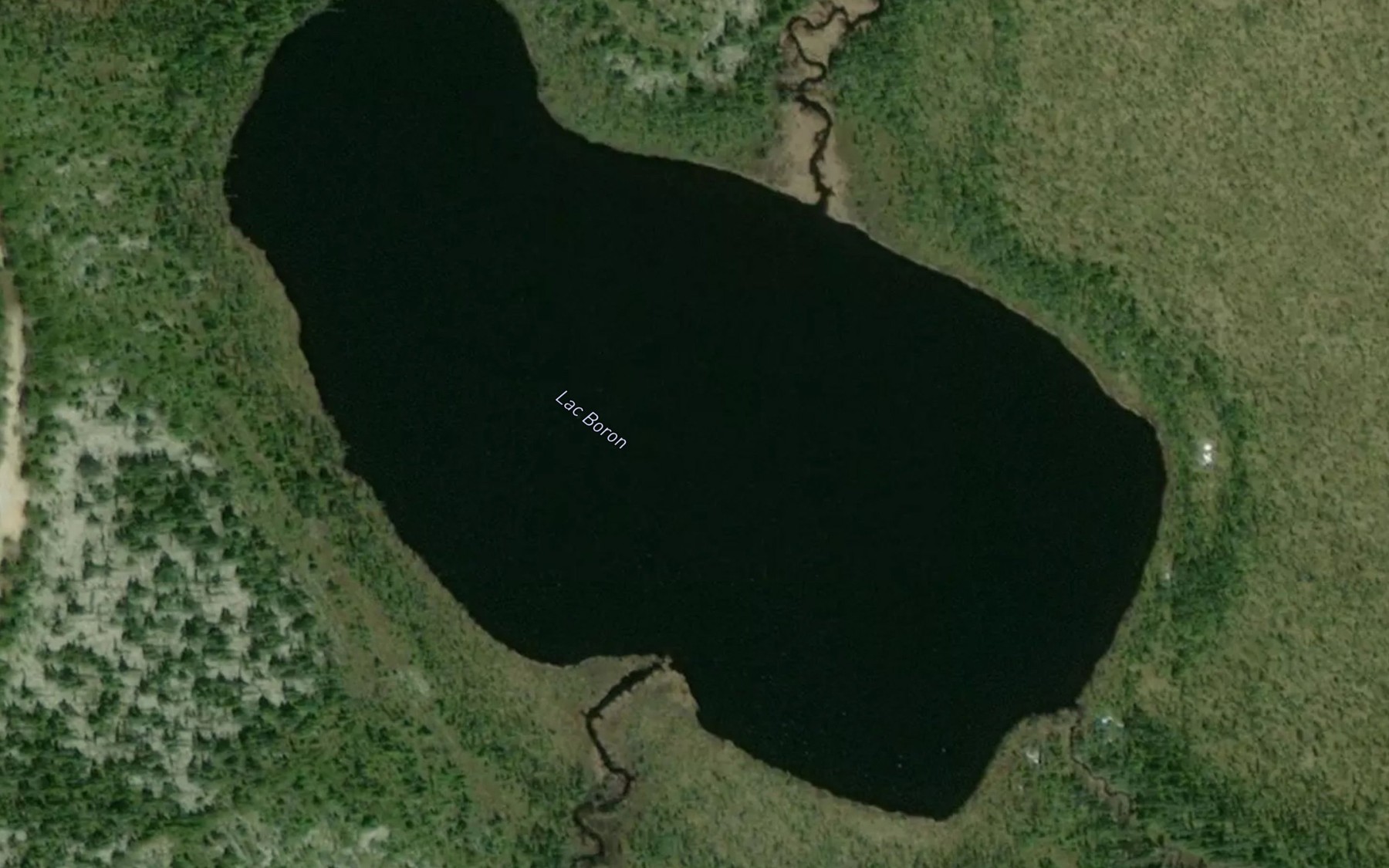 Satellite map of the Lac Boron