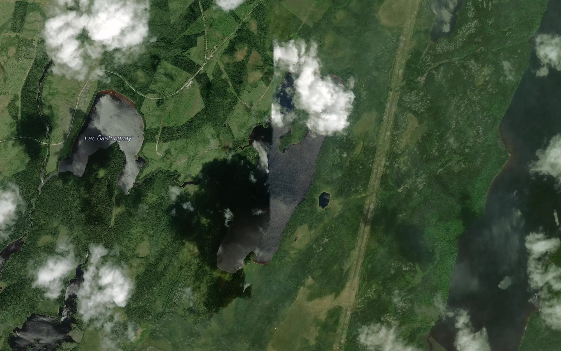 Satellite map of the Lac Ledyard