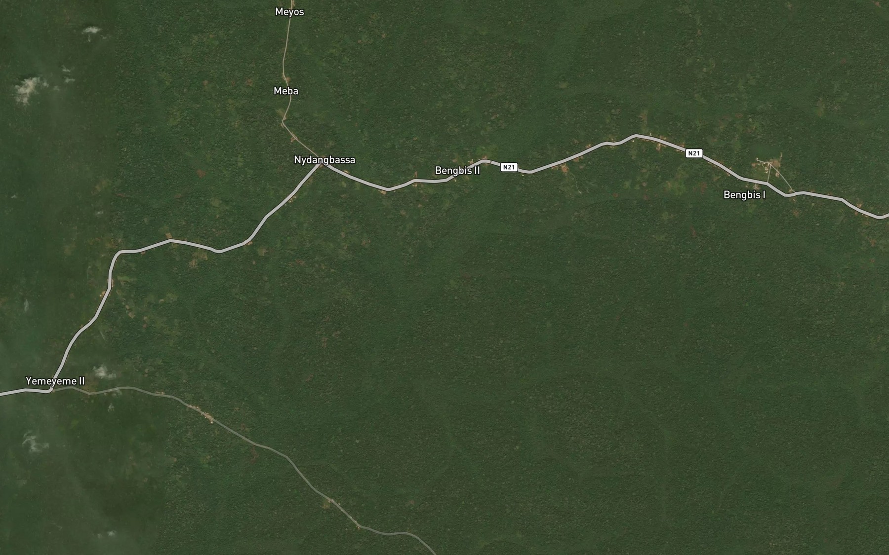 Satellite map of the Woulou