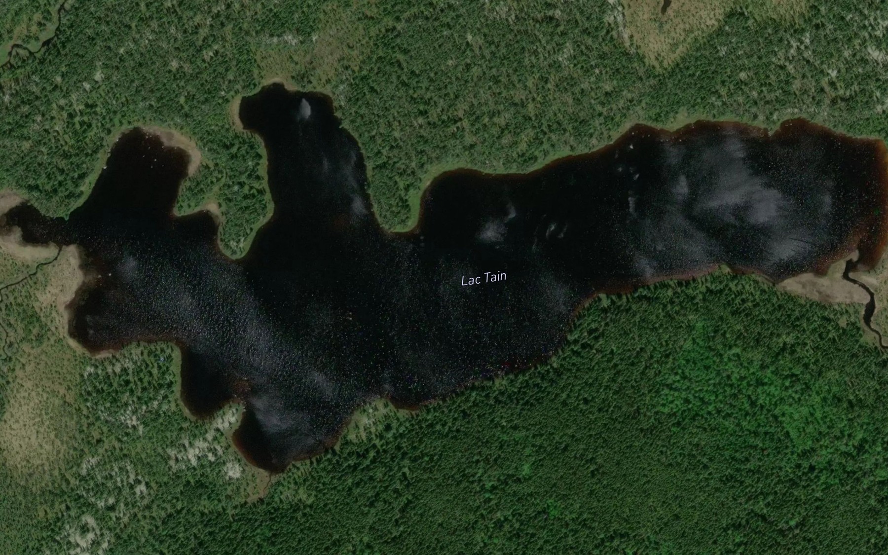 Satellite map of the Lac Tain