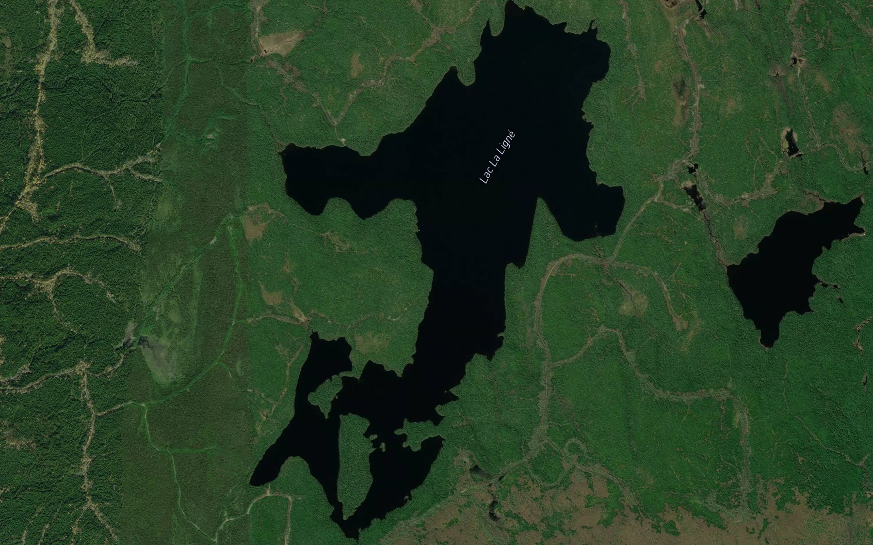 Satellite map of the Lac La Ligne