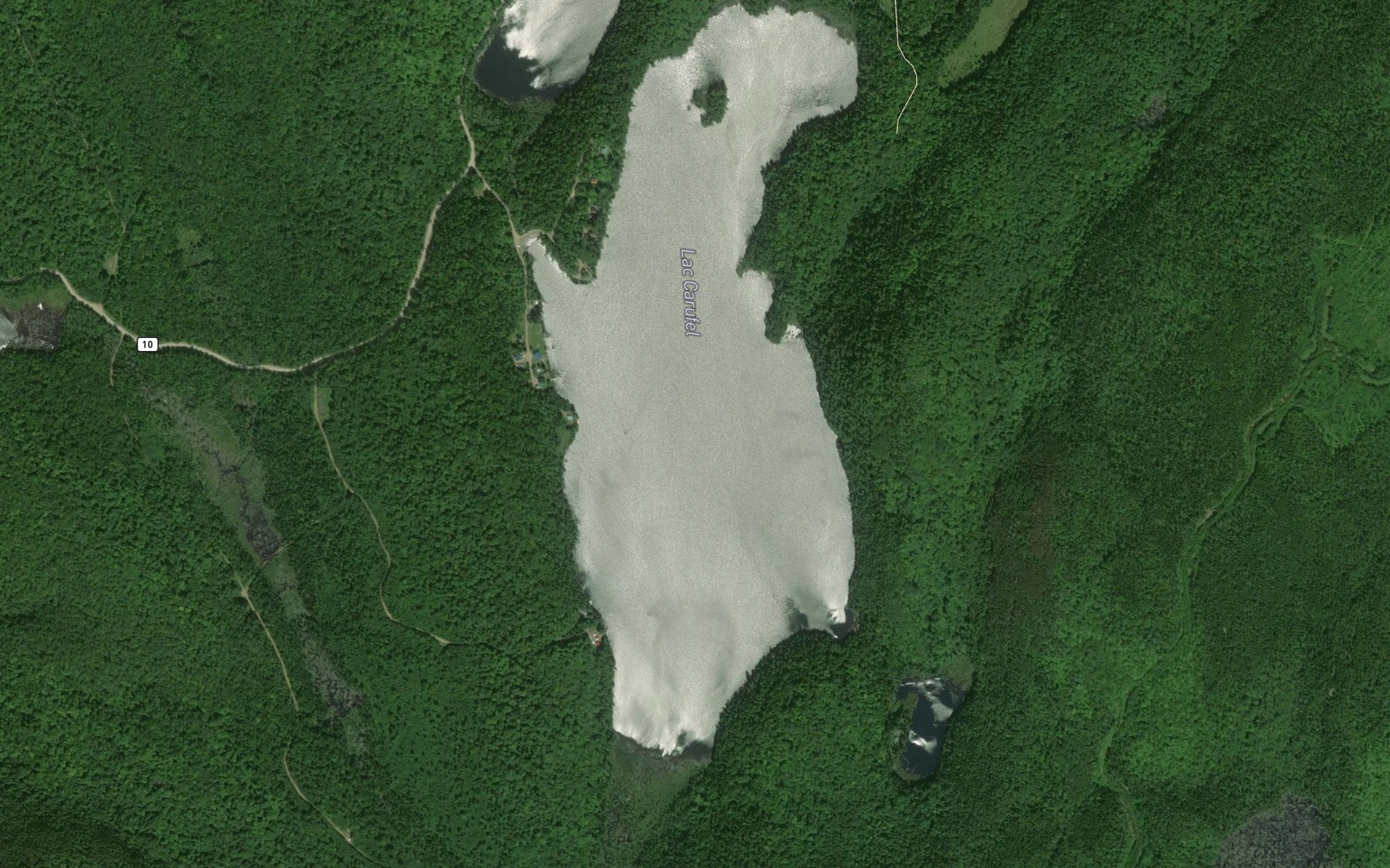 Satellite map of the Lac Carufel