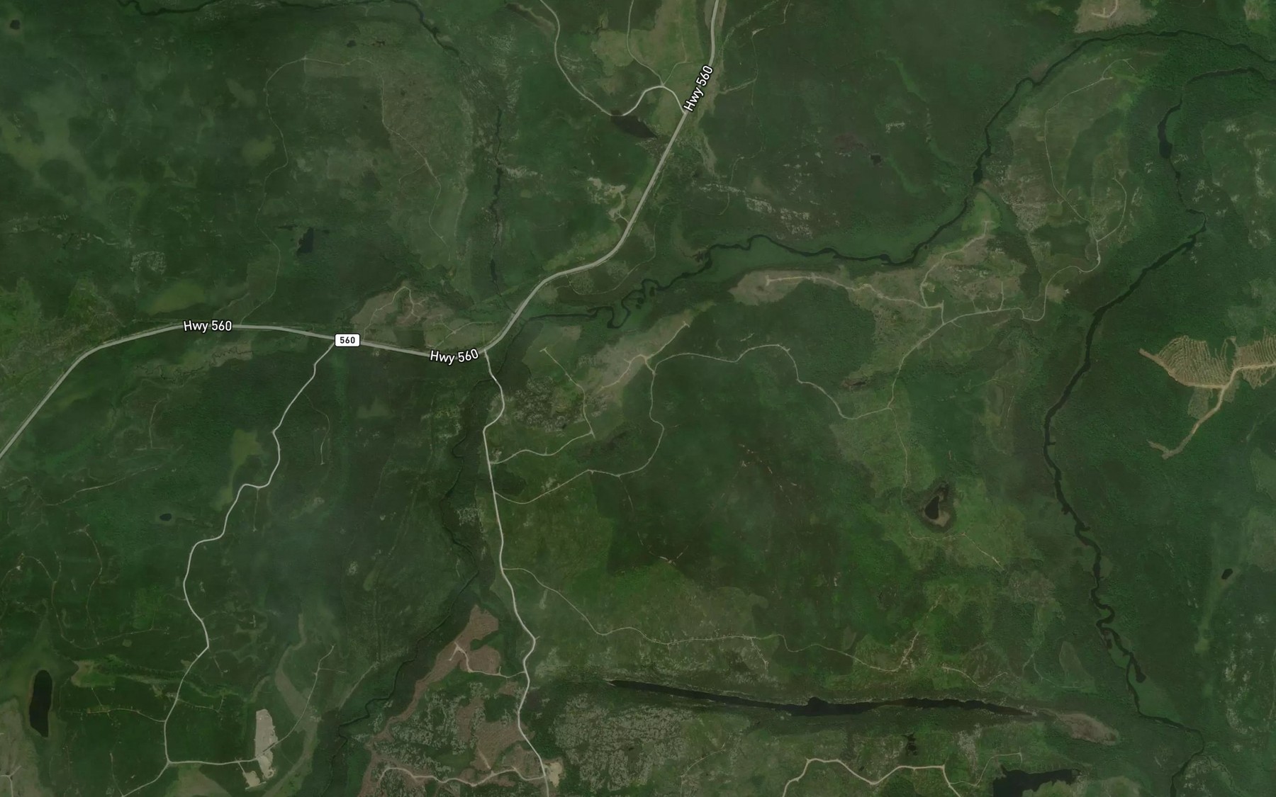 Satellite map of the Mickle Creek