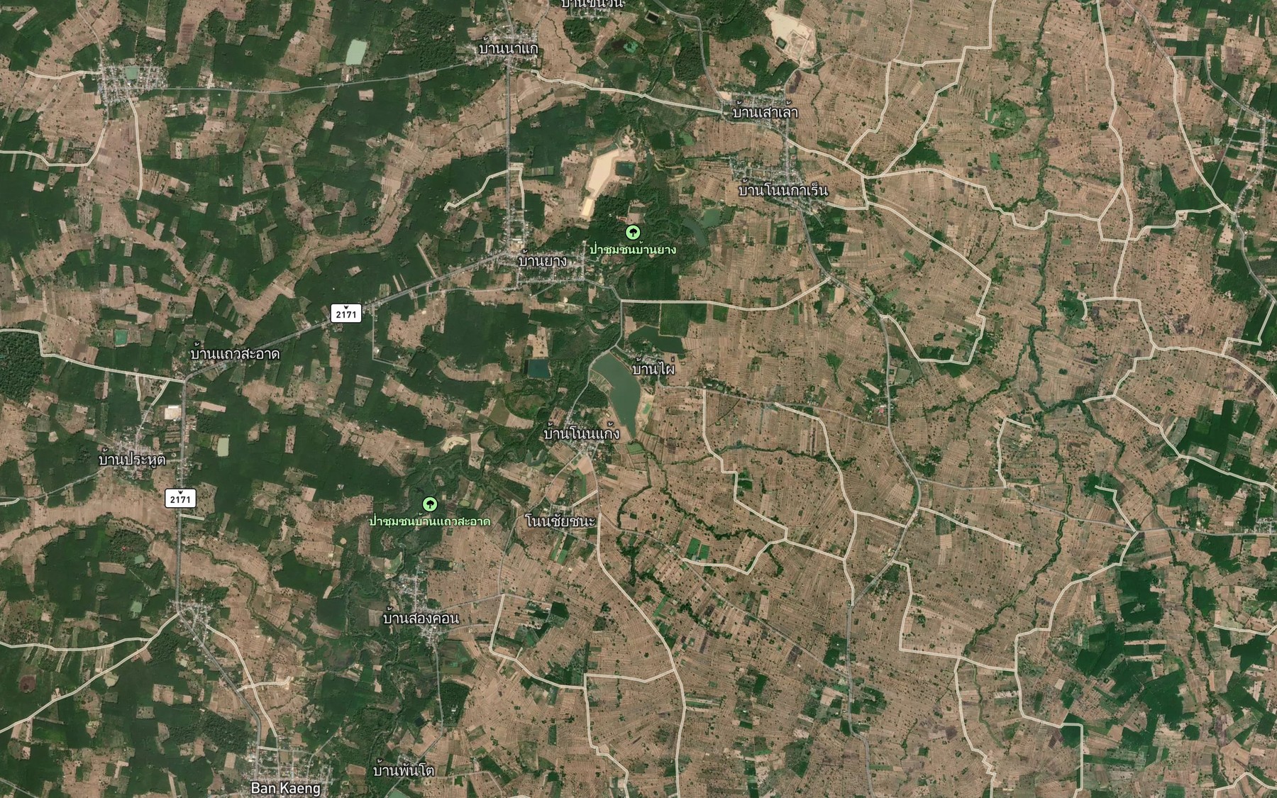 Satellite map of the Nong Huai Yai