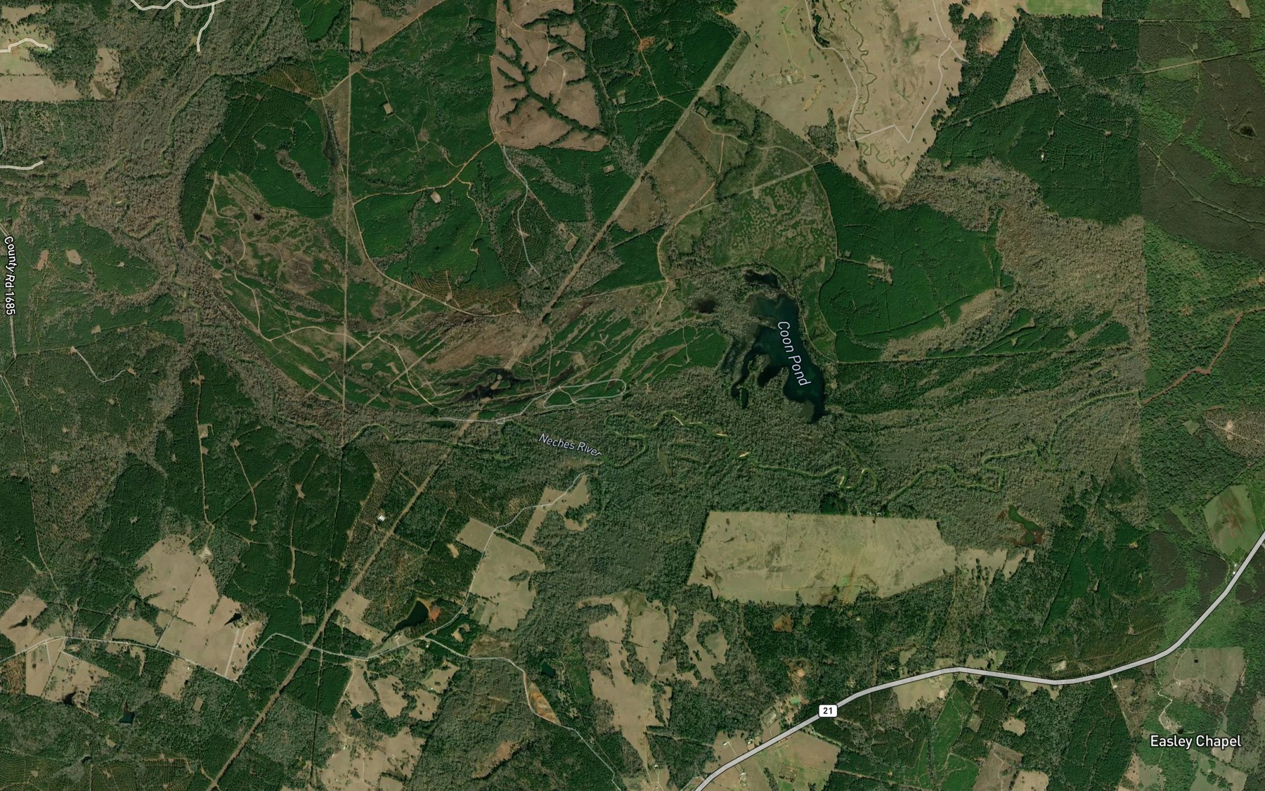 Satellite map of the Pearman Lake