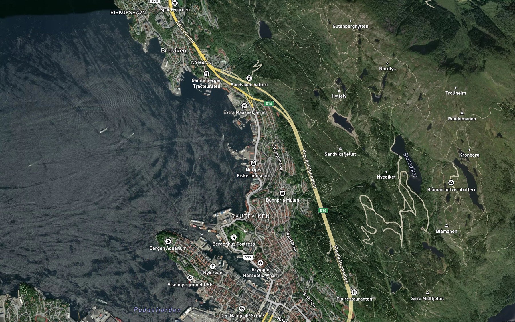 Satellite map of the Sandviken