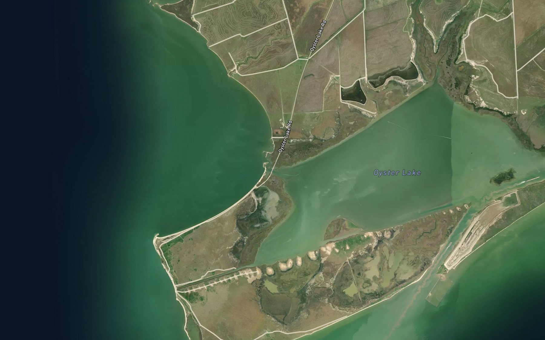 Satellite map of the Palacios Bayou