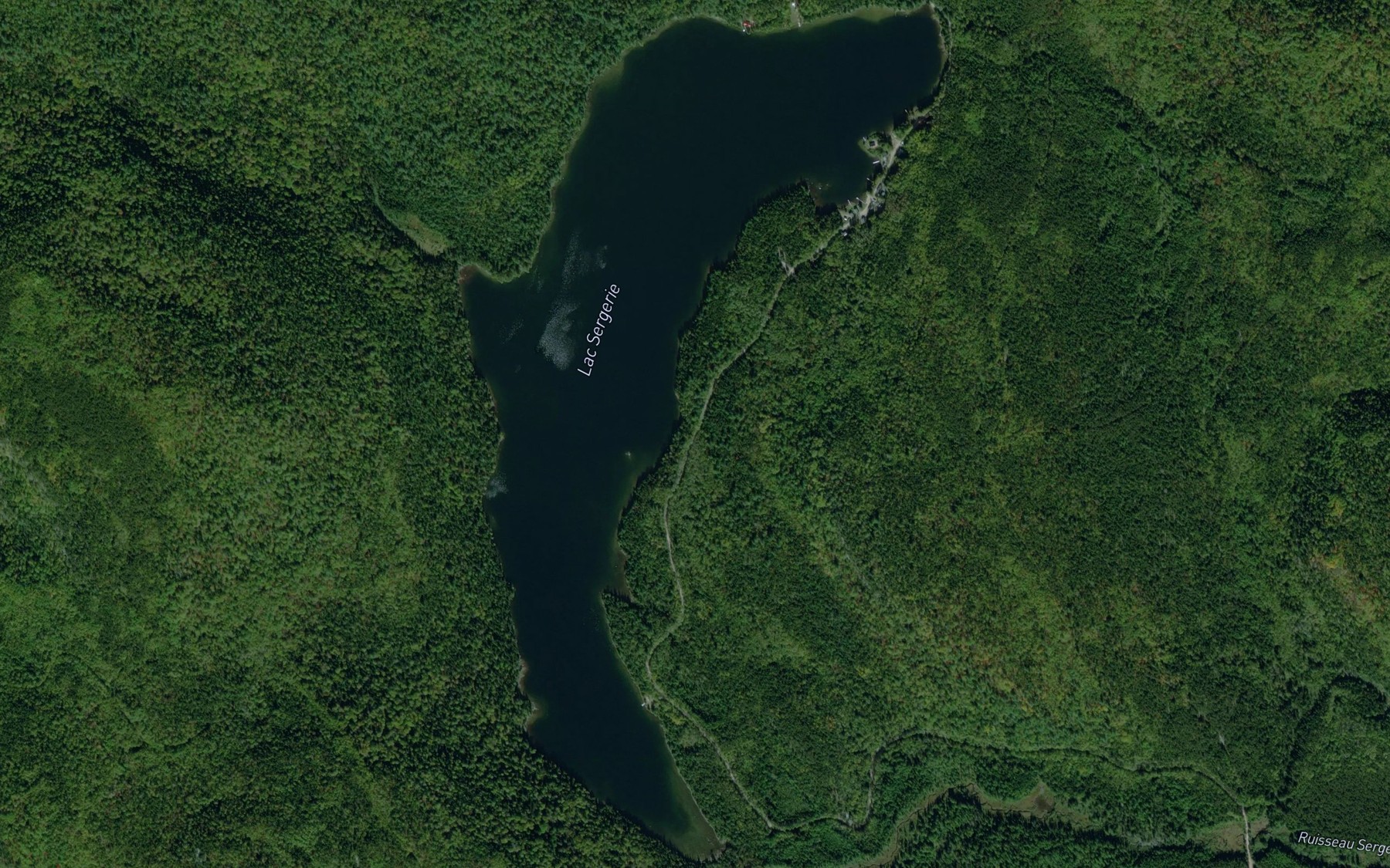 Satellite map of the Lac Sergerie