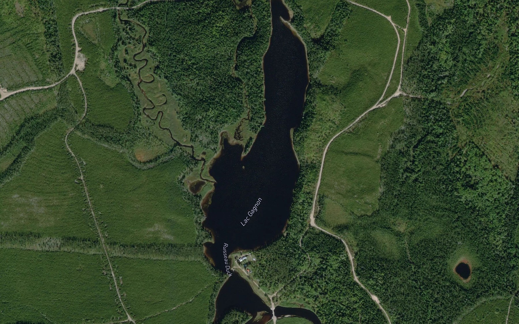 Satellite map of the Lac Gagnon